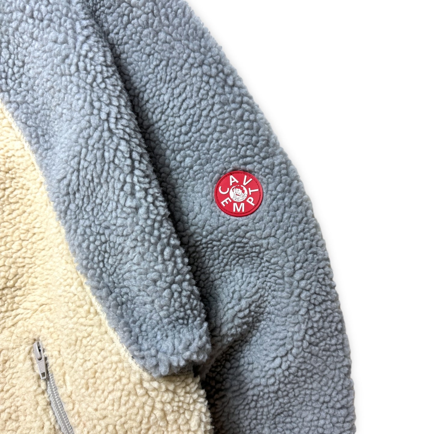 Cav Empt Light Grey/Cream Boa Fleece - Medium