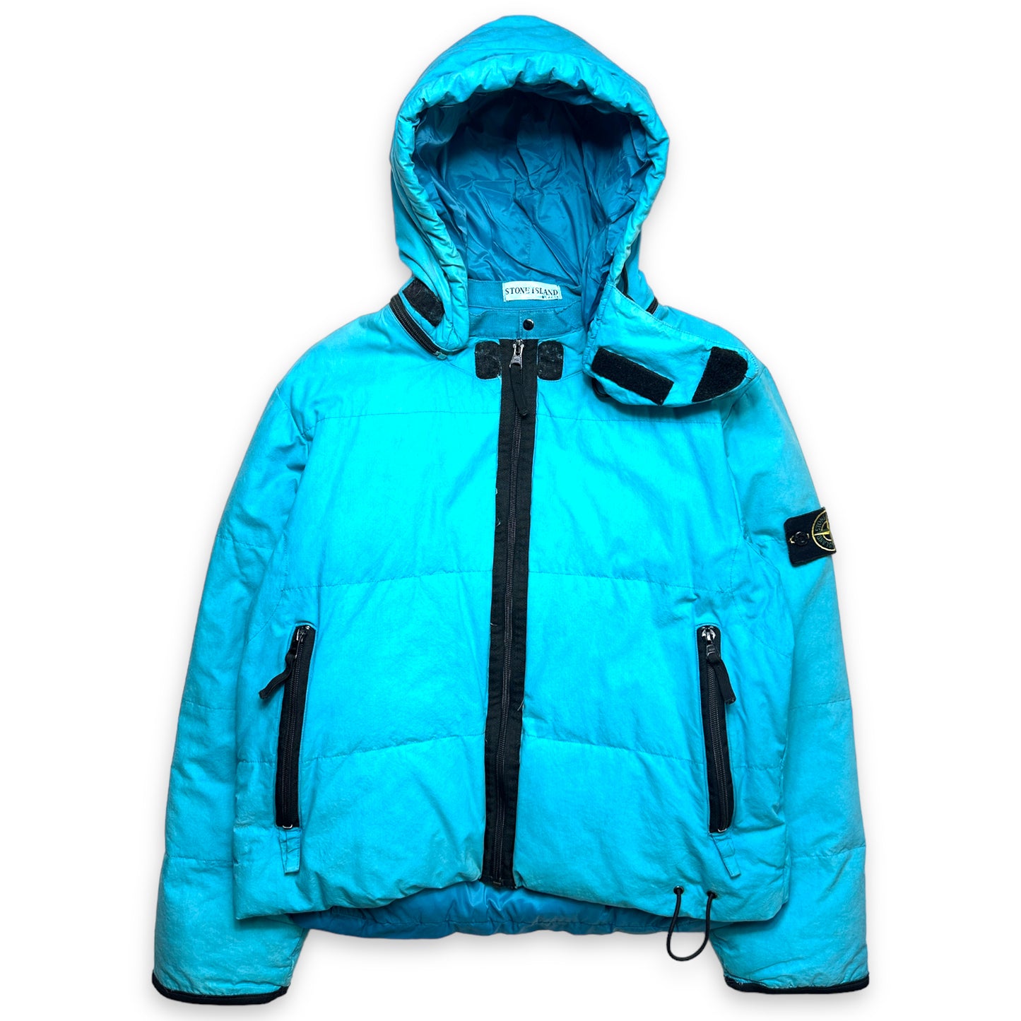 Early 2000's Stone Island Waxed Cotton Down Jacket - Small / Medium