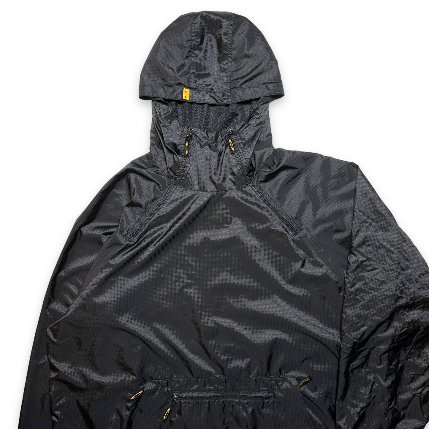 Oakley Software Jet Black Nylon Shimmer Pullover Anorak - Extra Large / Extra Extra Large