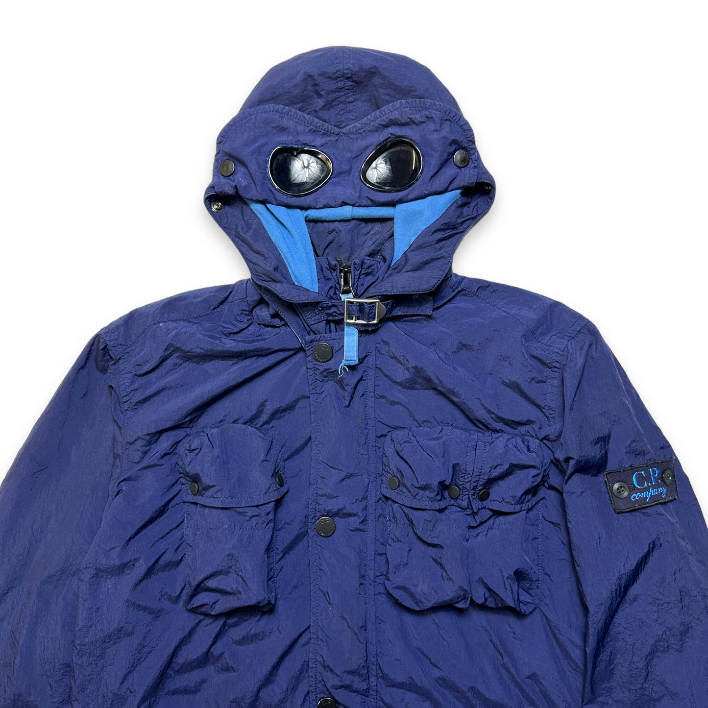 Veste de lunettes CP Company Multi Pocket Deep Royal Blue/Navy du début des années 2000 - Extra Small / Small