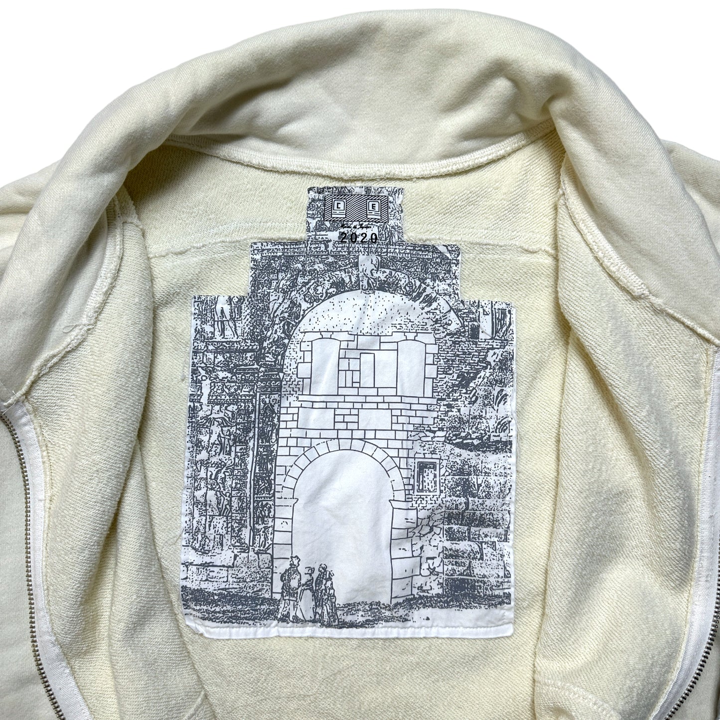 Veste zippée surdimensionnée blanc cassé Cav Empt - Large / Extra Large