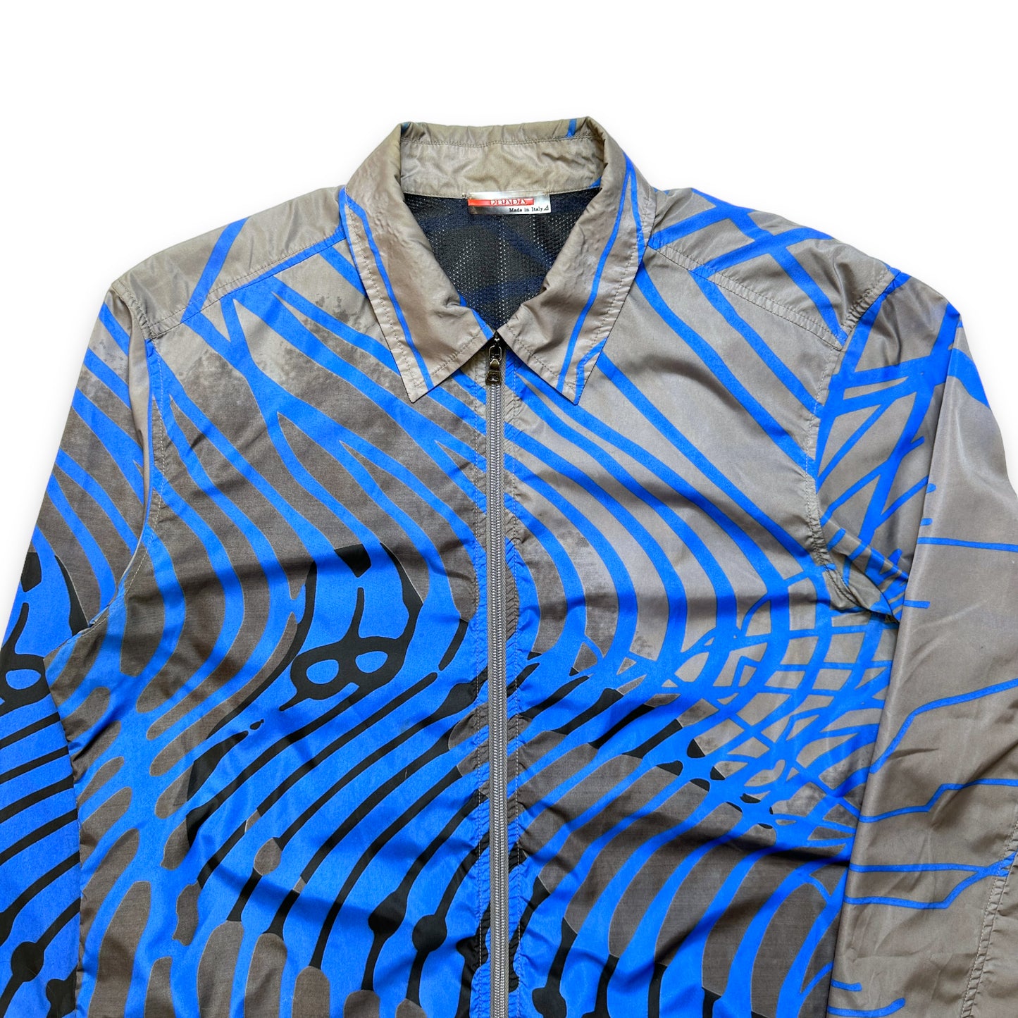Veste légère zippée Prada Sport Nylon Chaos Graphic 2008 - Moyen / Grand