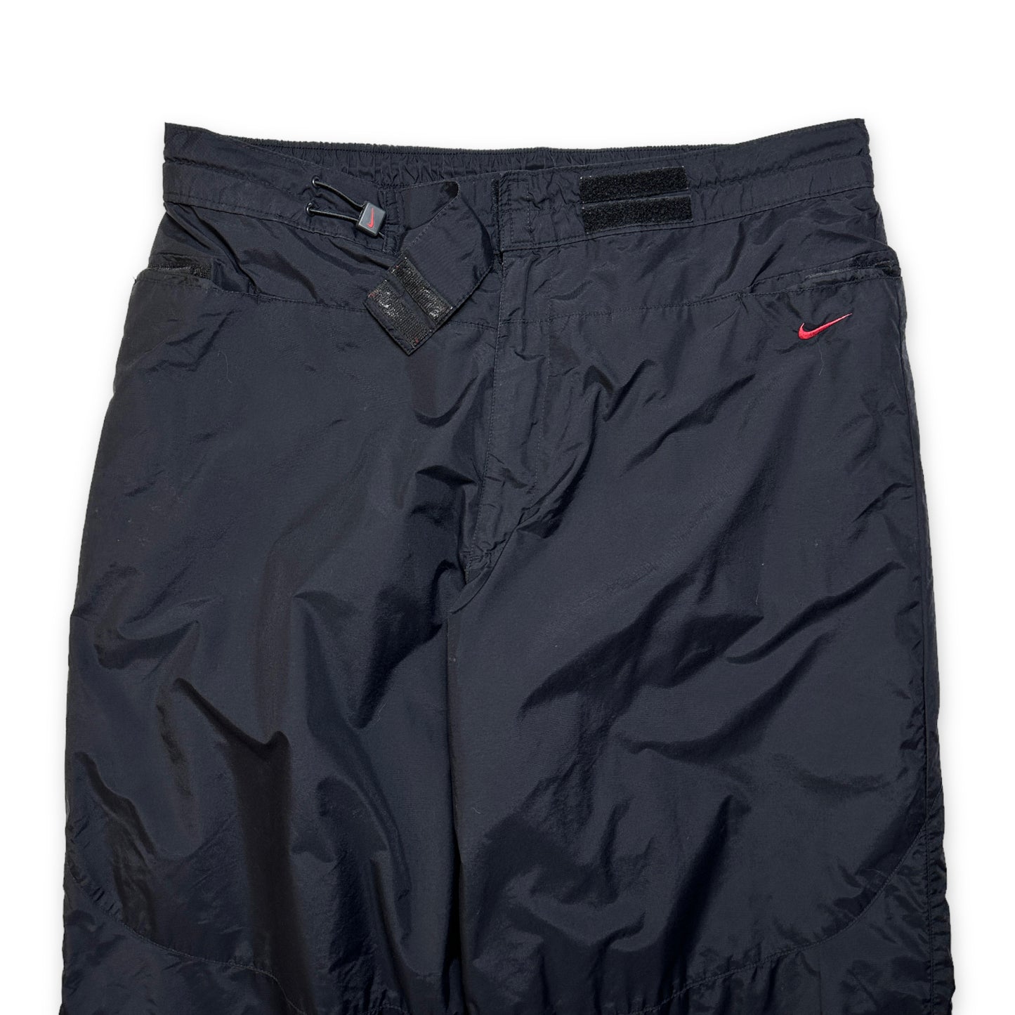 Early 2000's Nike Oversized Jet Black Track Pant - Extra Large