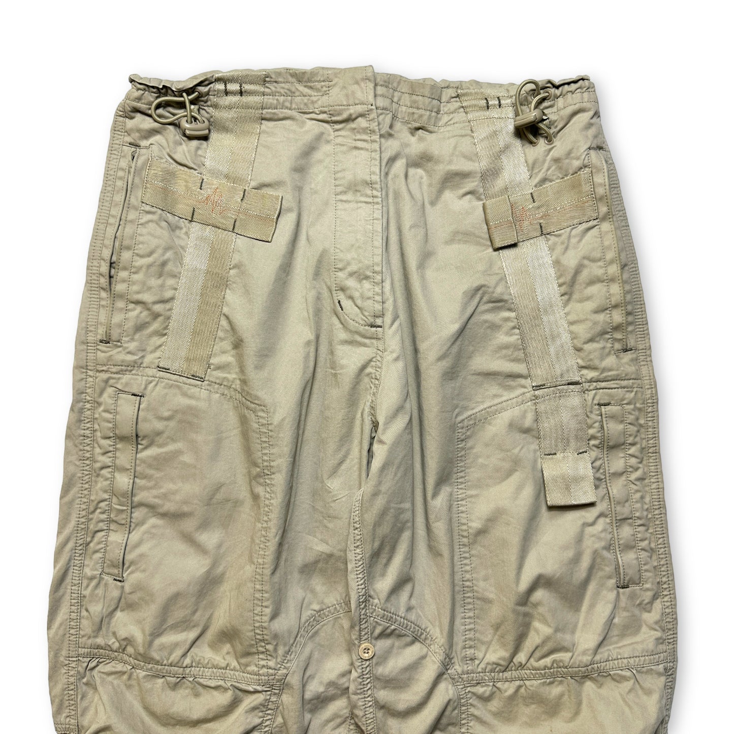Début des années 2000 Maharishi Light Beige Bondage Strap Snopant - Moyen