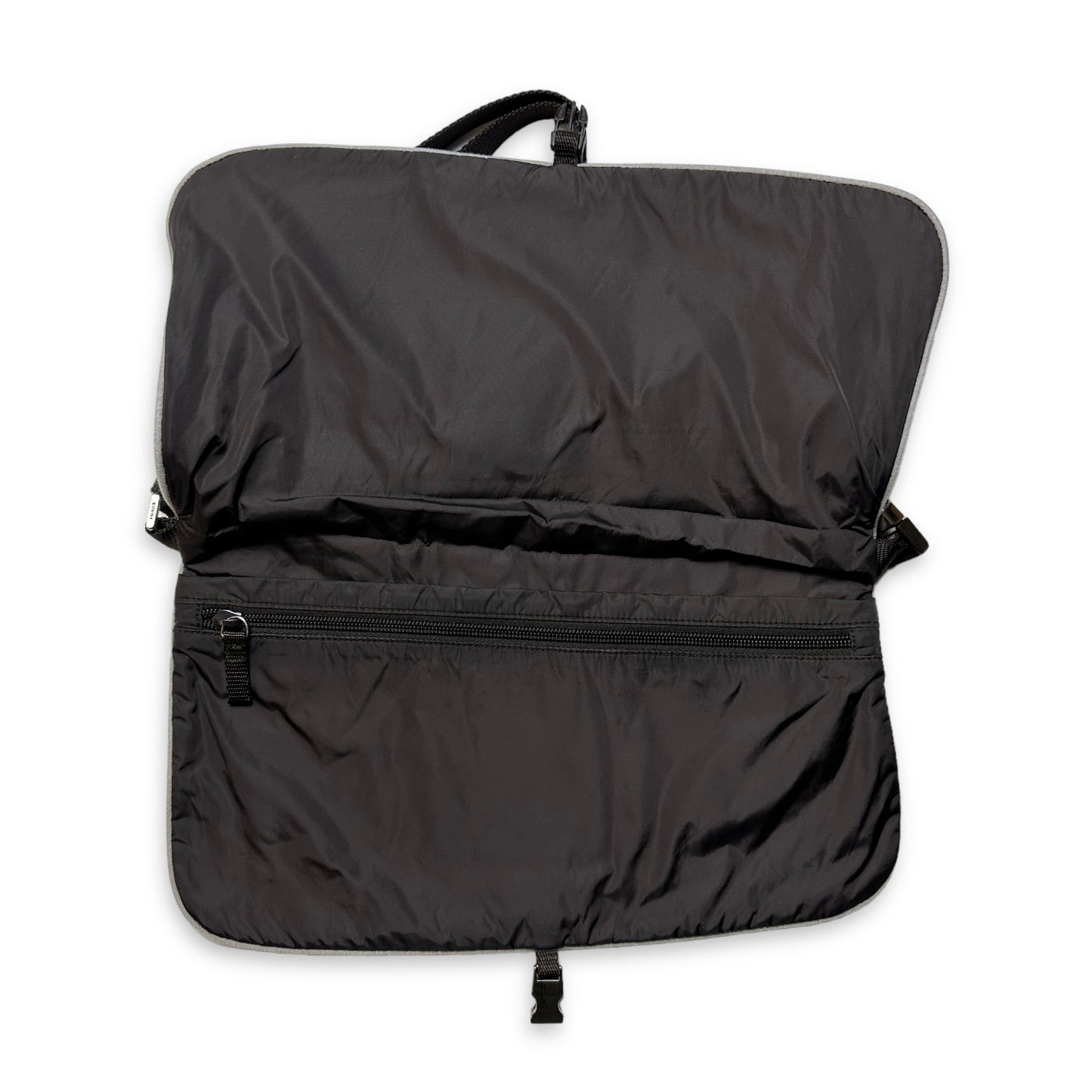 Sac bandoulière Prada Sport marron foncé avec poche cachée