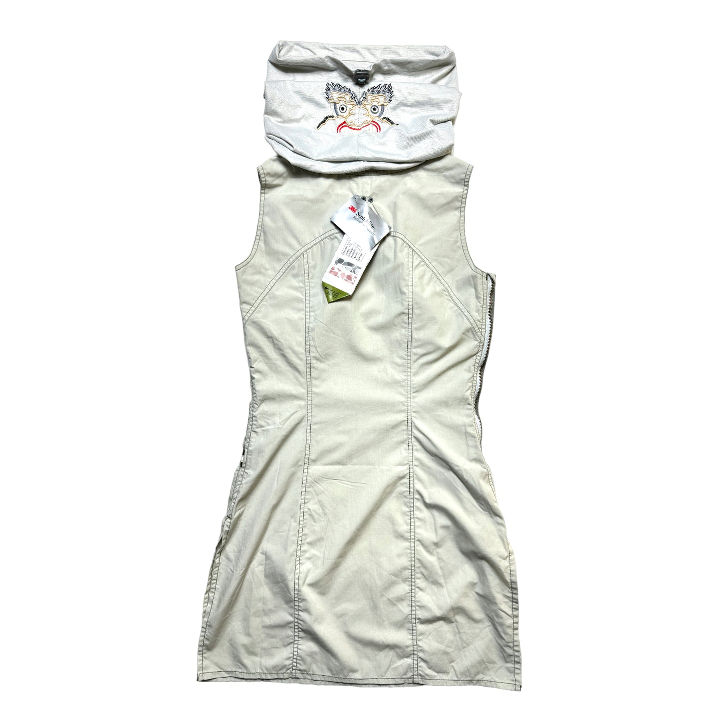 Early 2000's Maharishi Embroidered Mask High Neck Dress - Womens 4-6