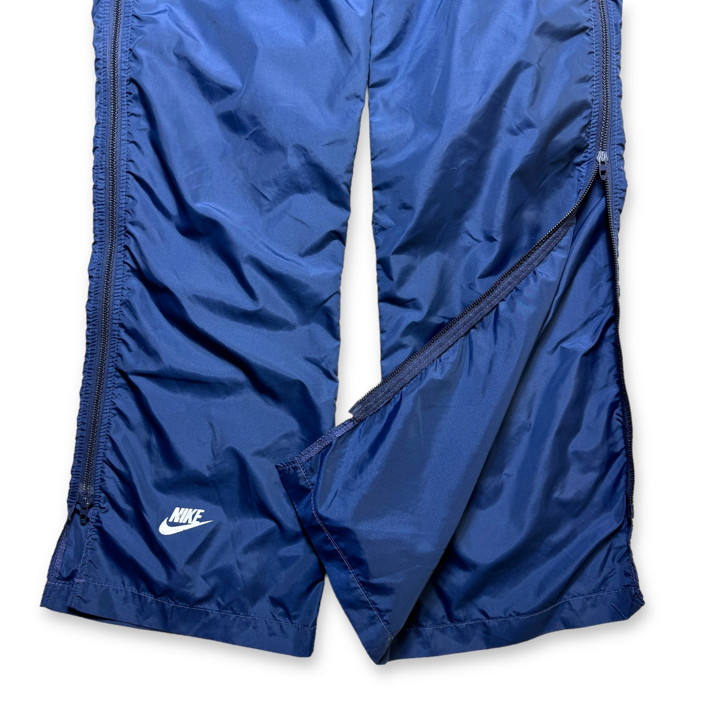 Early 90's Nike Royal Blue Nylon Trackpant - 31" Waist