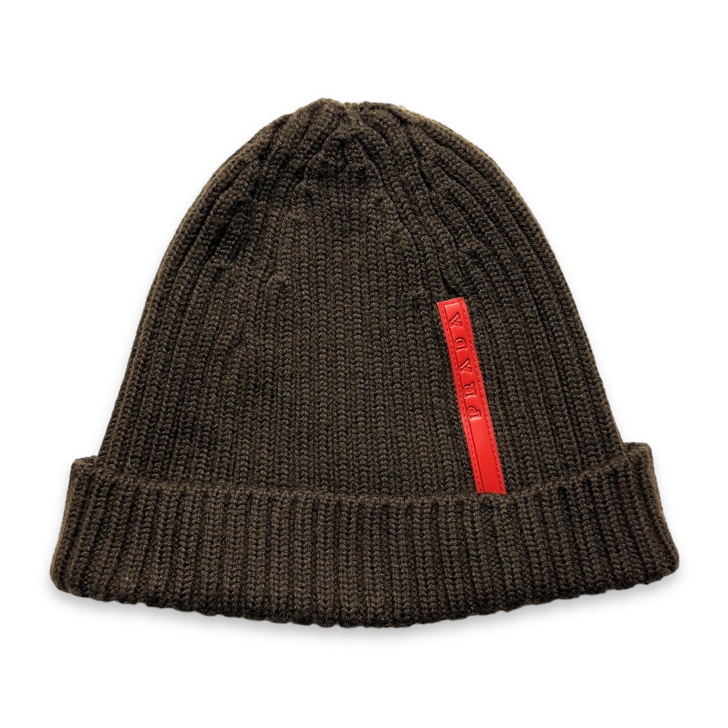 Prada Sport Knitted Brown Beanie