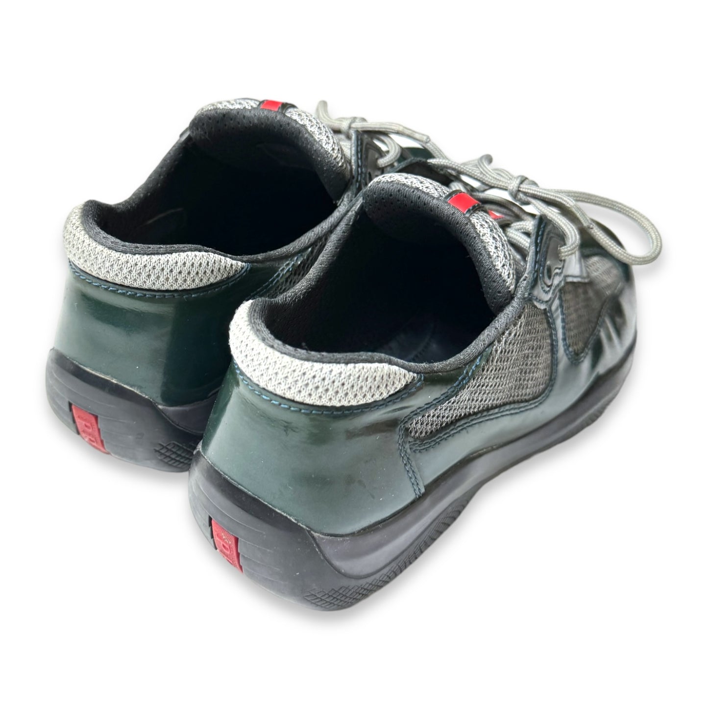 Prada Deep Green Patent American Cups - UK7 / US8