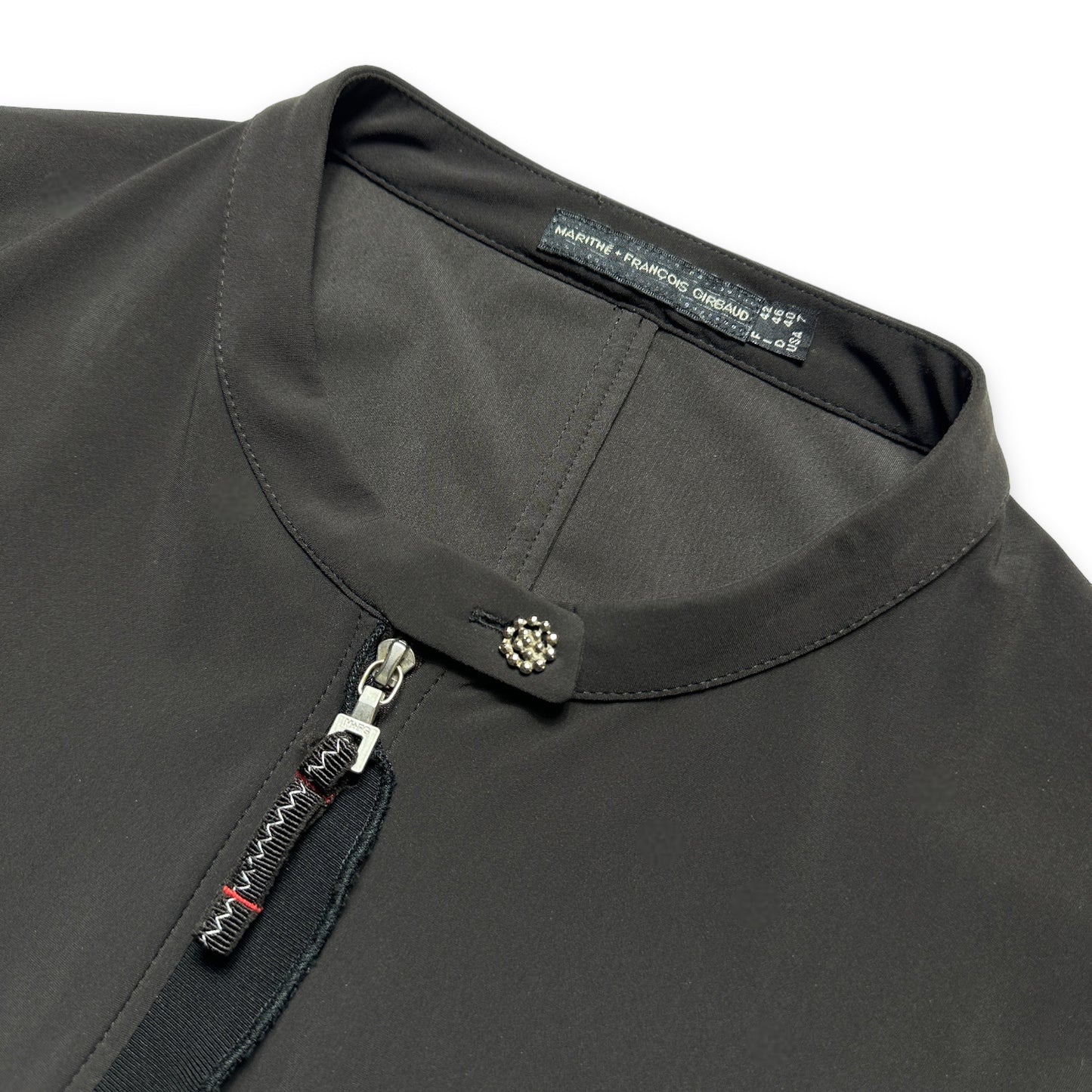 Marithe + Francois Girbaud Dark Brown Elasticated Jacket - Womens 6-8