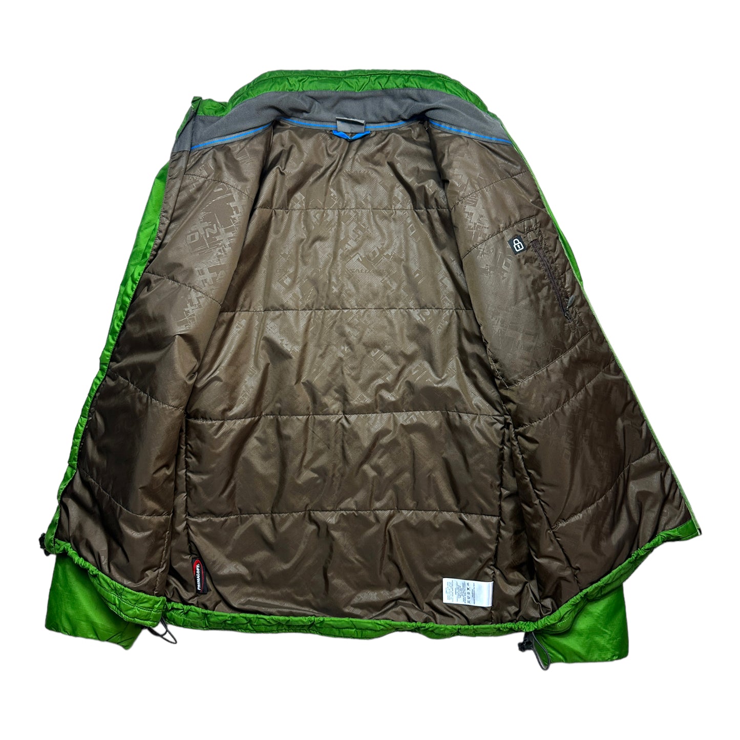 Veste rembourrée Salomon Bright Green du début des années 2000 - Moyenne / Grande
