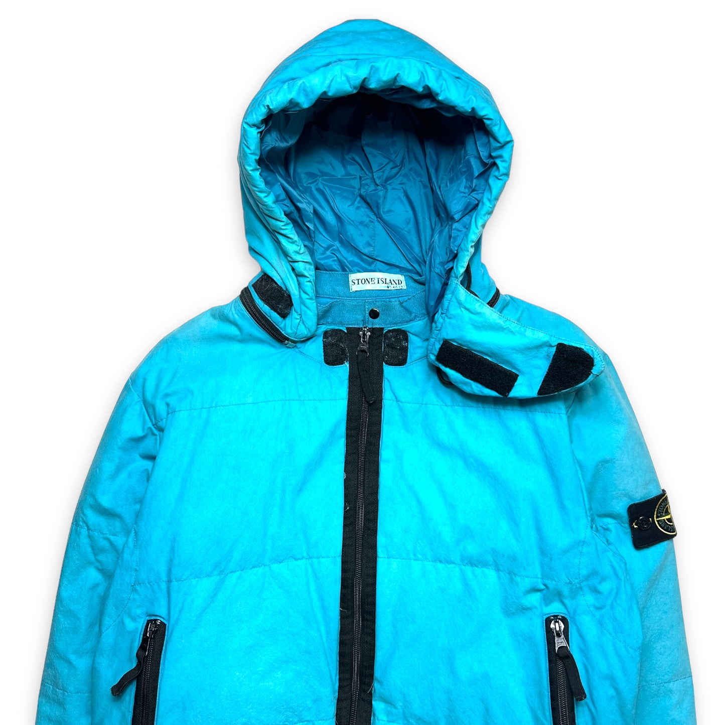 Early 2000's Stone Island Waxed Cotton Down Jacket - Small / Medium