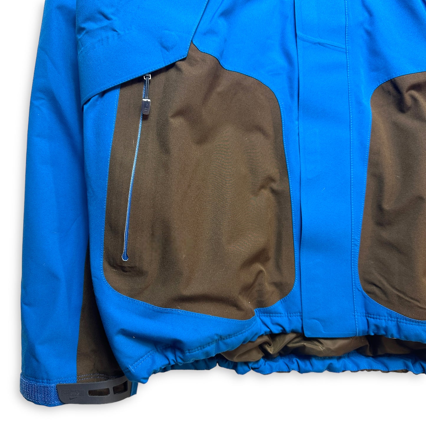 2006 Nike ACG Royal Blue/Brown Gore-Tex Padded Jacket - Medium
