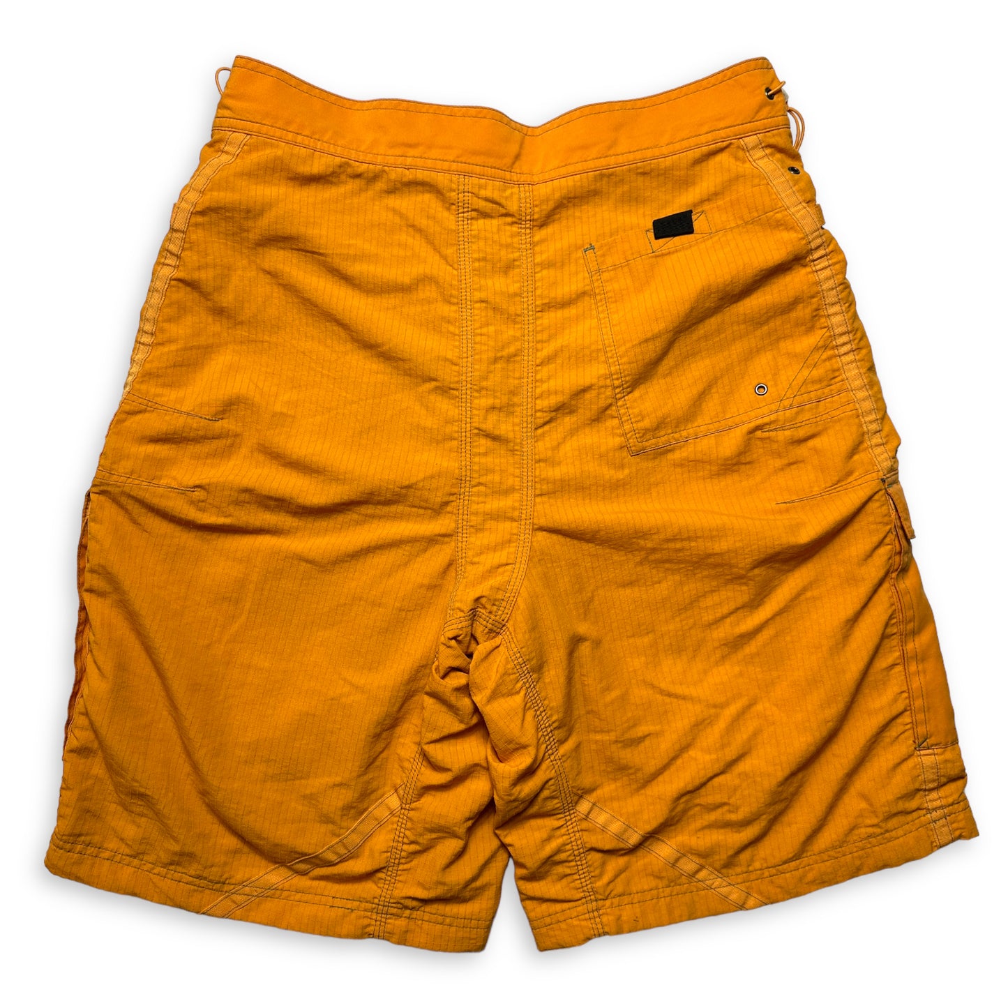 Early 2000's Oakley Software Bright Orange Multi Pocket Cargo Shorts - Medium