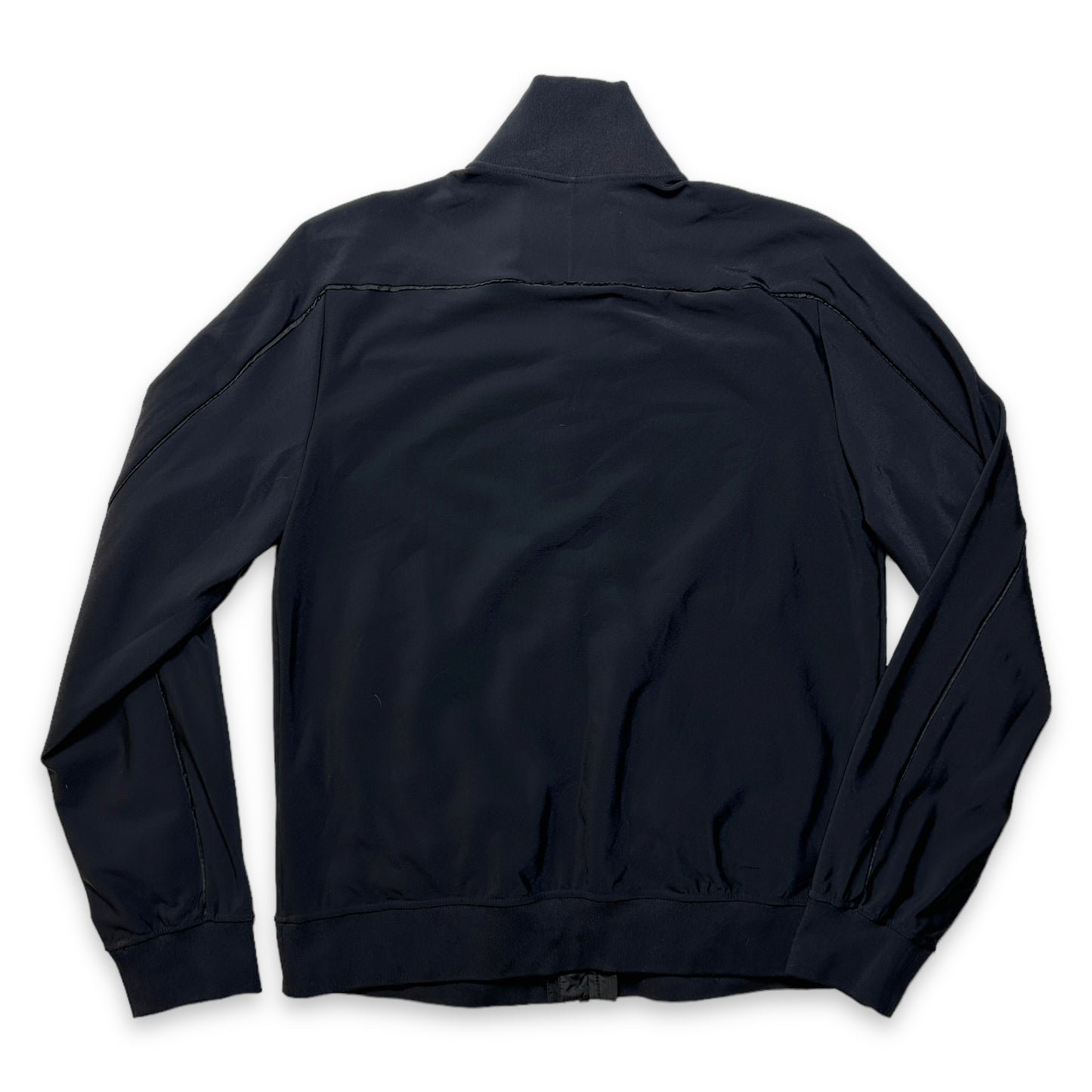 Prada Sport Veste de survêtement en cuir noir jais - Moyen