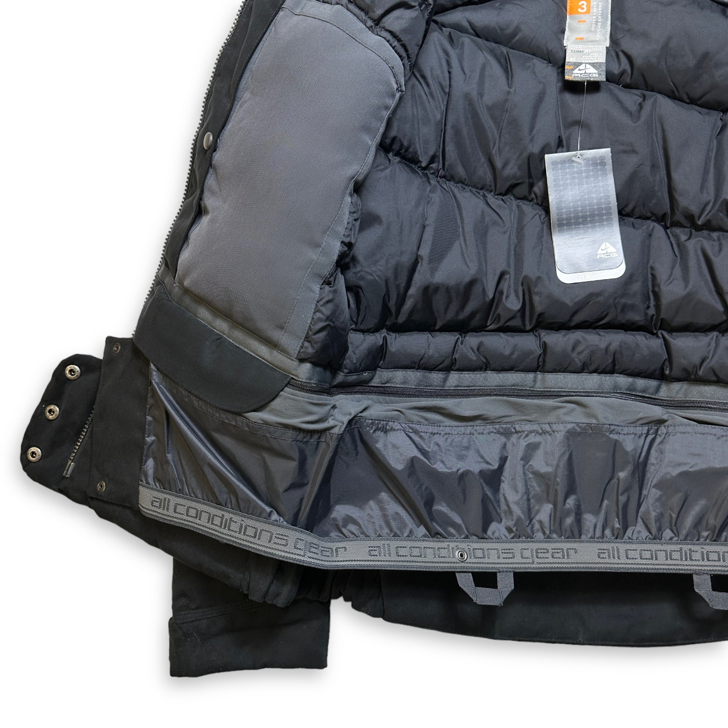 Veste rembourrée en daim noir Nike ACG Jet Black - Petit / Moyen