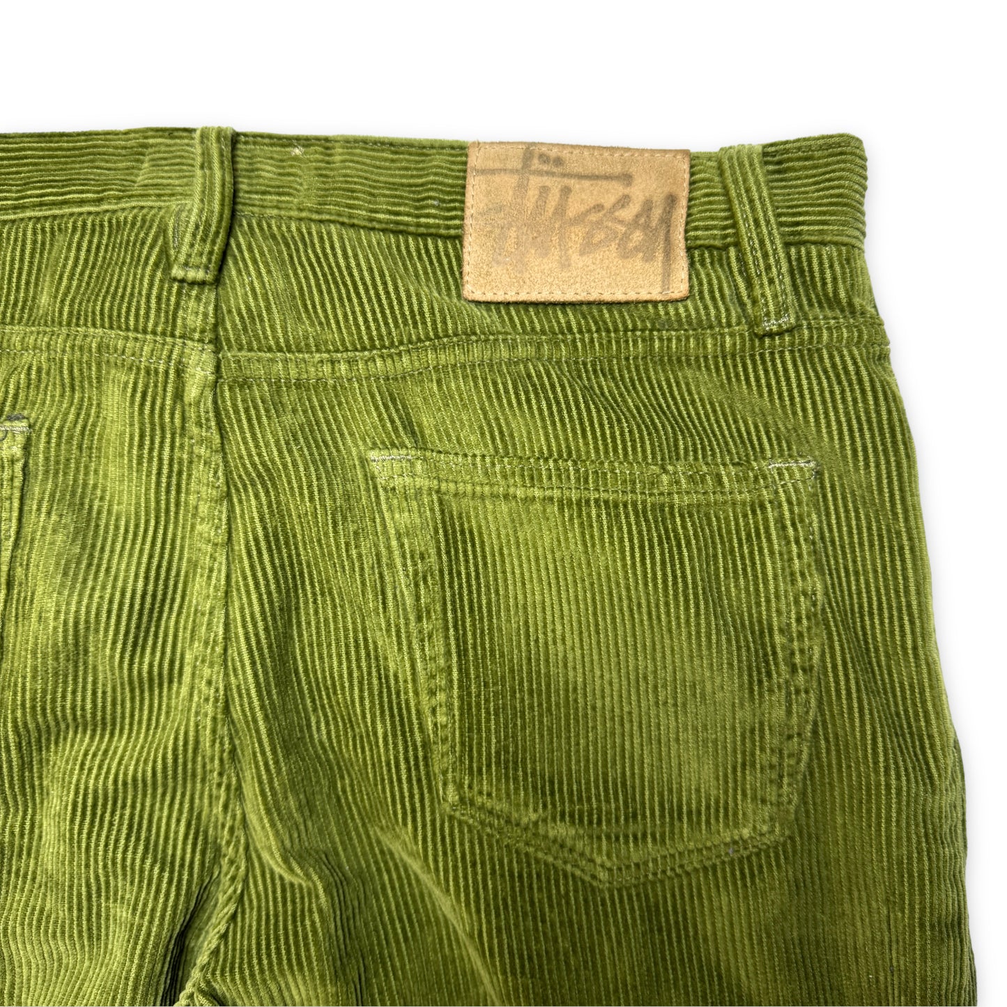 Stüssy Big Ol Sage Green Corduroy Trousers - 30" Waist
