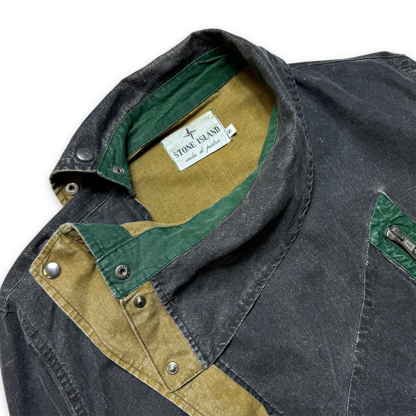 1983 Stone Island Tela Stella Veste courte asymétrique zippée - Moyen