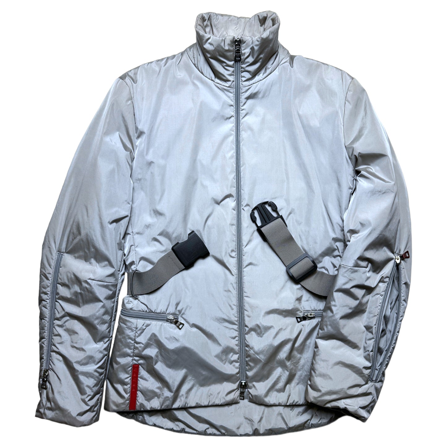 SS99' Veste harnais technique Prada Sport Silver - Femmes 6-8