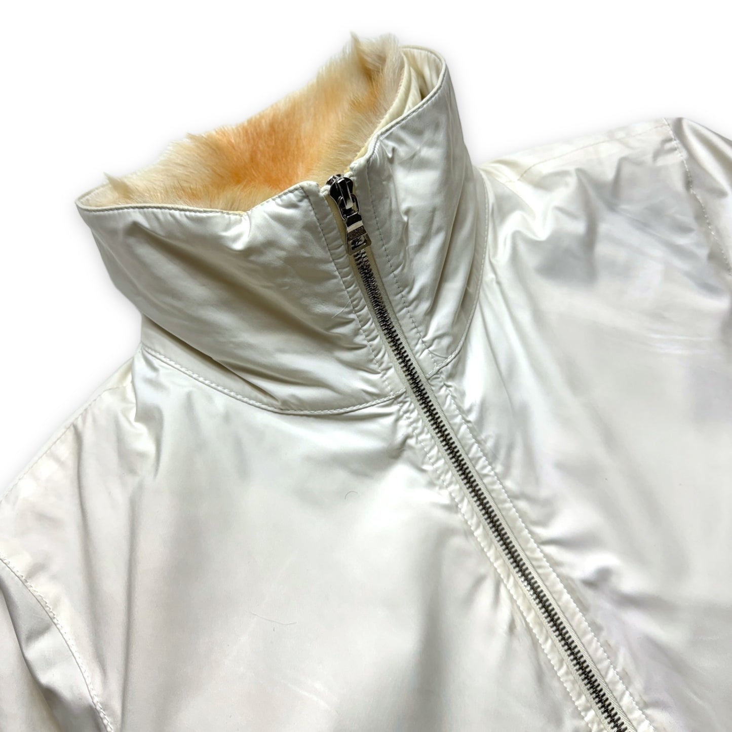 Early 2000's Prada Dyed Goat Fur Lined Jacket - Womens 6-8