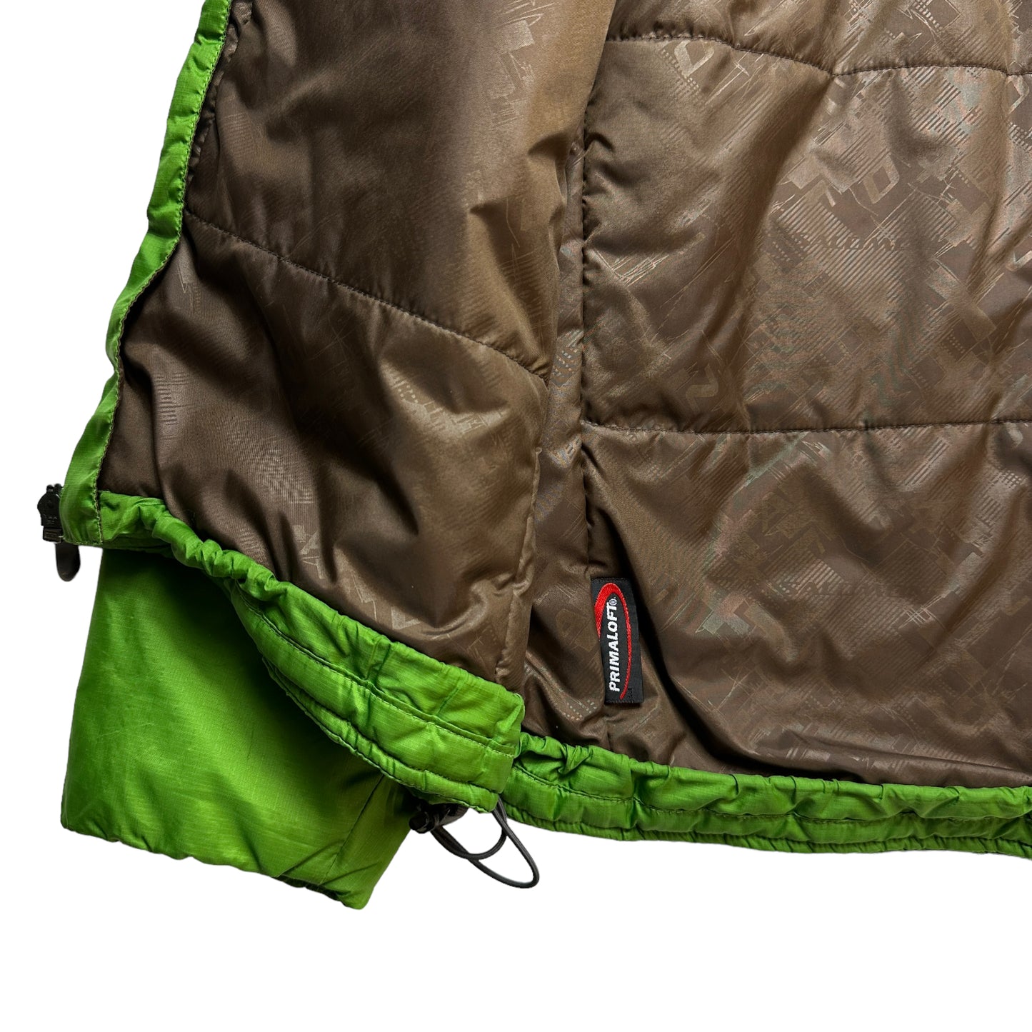 Veste rembourrée Salomon Bright Green du début des années 2000 - Moyenne / Grande
