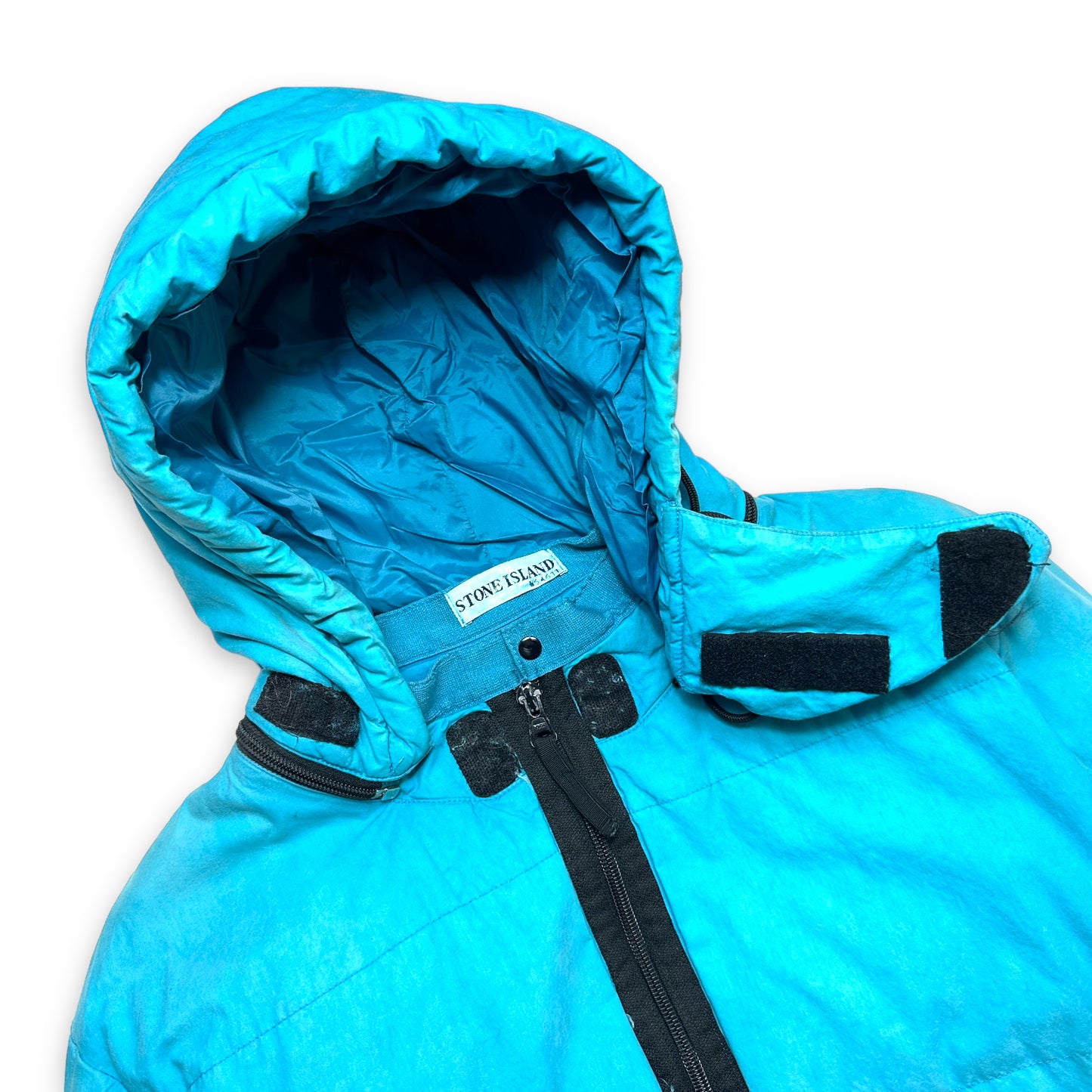 Early 2000's Stone Island Waxed Cotton Down Jacket - Small / Medium