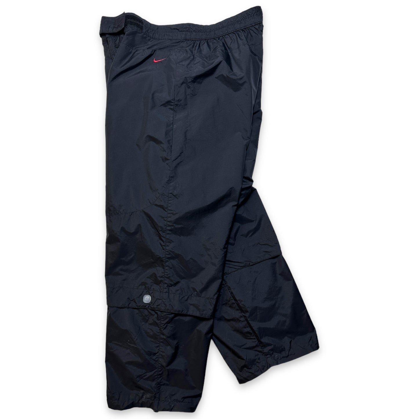 Early 2000's Nike Oversized Jet Black Track Pant - Extra Large