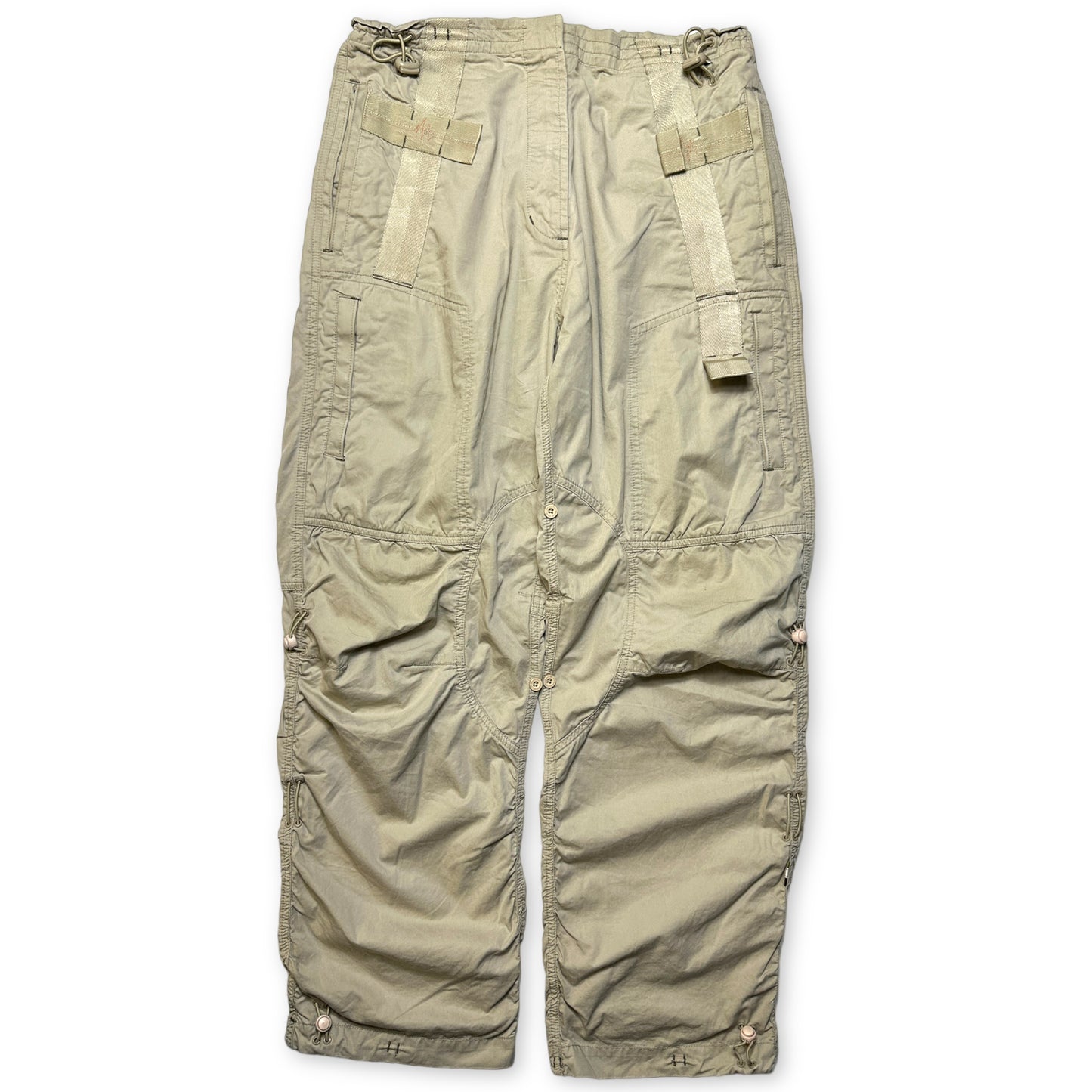 Début des années 2000 Maharishi Light Beige Bondage Strap Snopant - Moyen