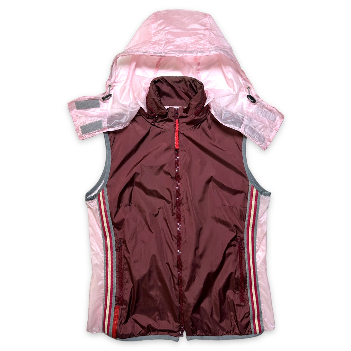 SS00' Prada Sport Gilet Bordeaux/Rose - UK6-8