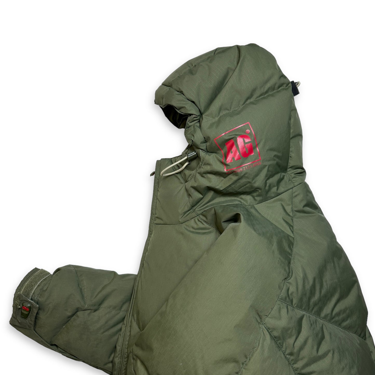 Analog Green Rip-Stop Multi-Pocket Puffer