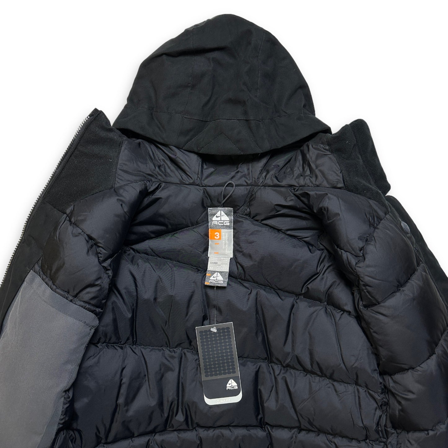 Nike ACG Jet Black Suede Padded Jacket - Small / Medium