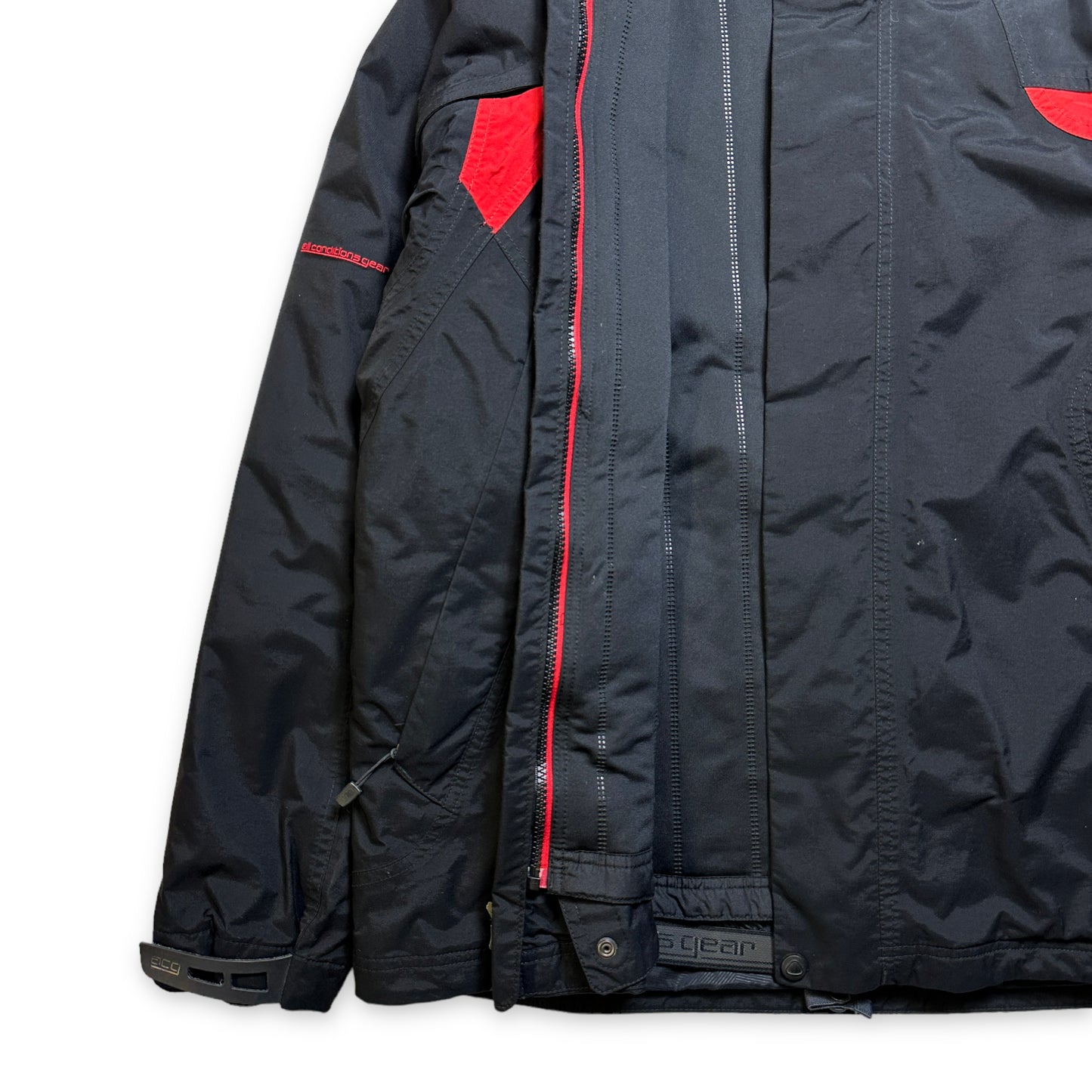 Early 2000's Nike ACG Black/Red 2in1 Padded Jacket - Medium
