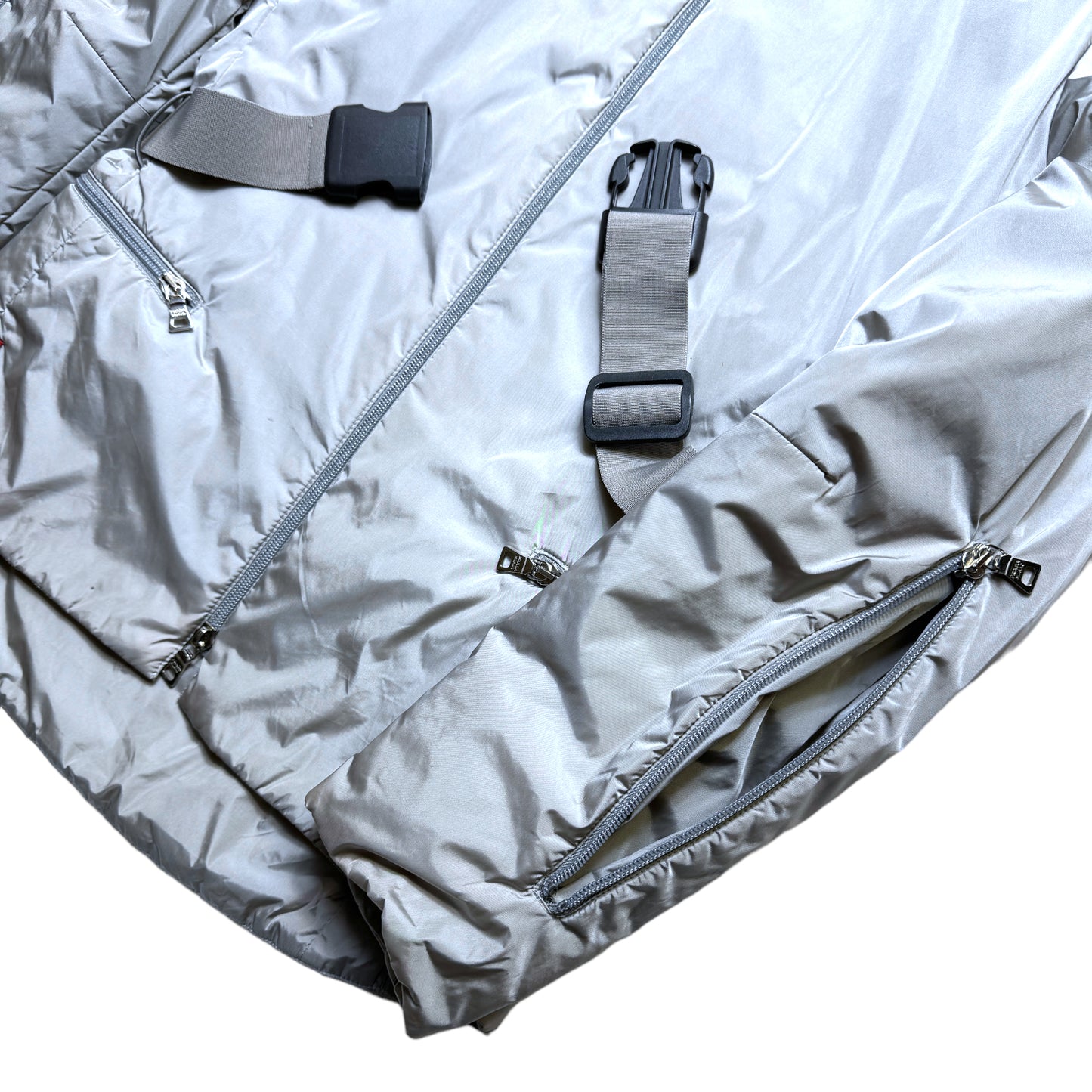 SS99' Veste harnais technique Prada Sport Silver - Femmes 6-8