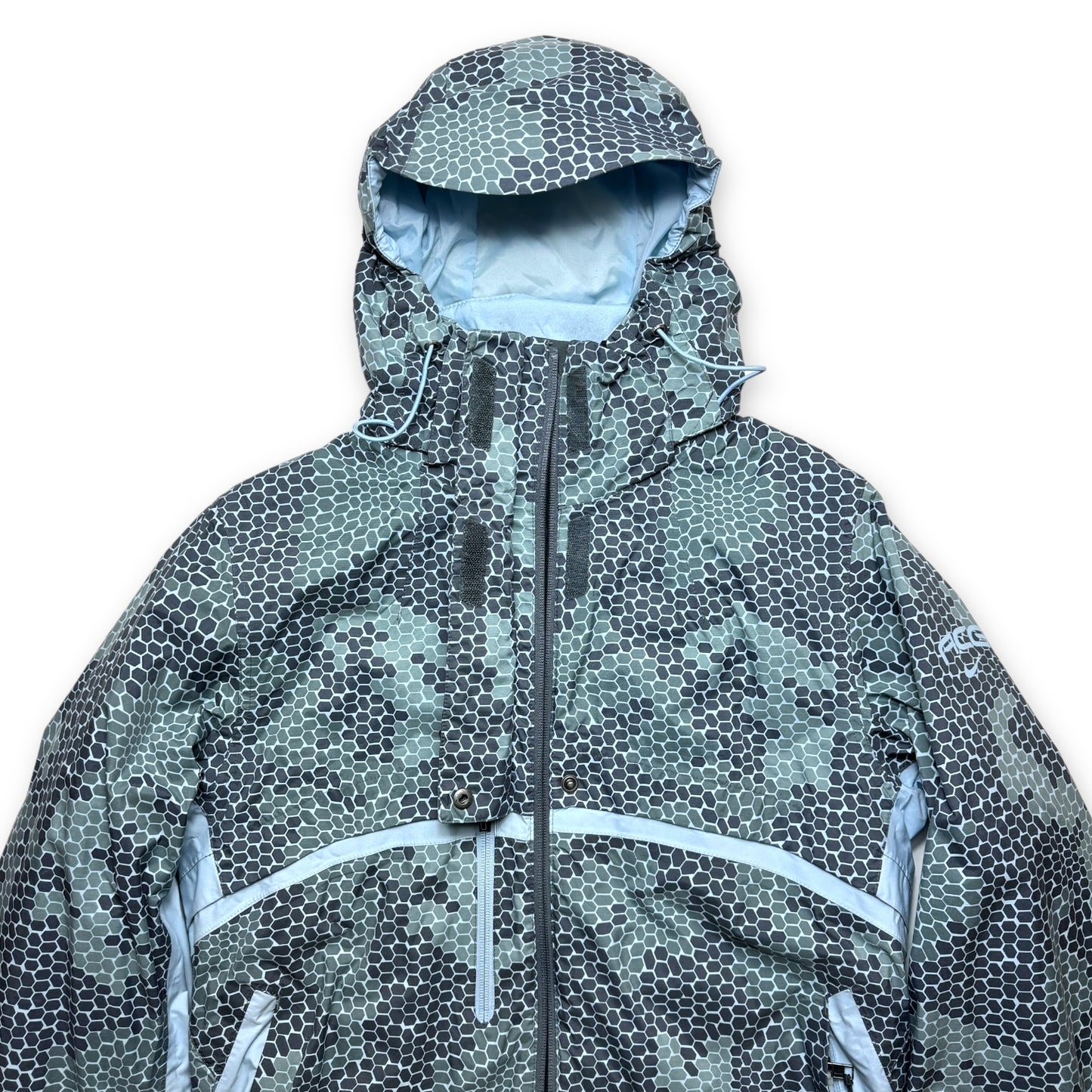 Early 2000's Nike ACG Centre Graphic Reptile Camo Padded Jacket - Small
