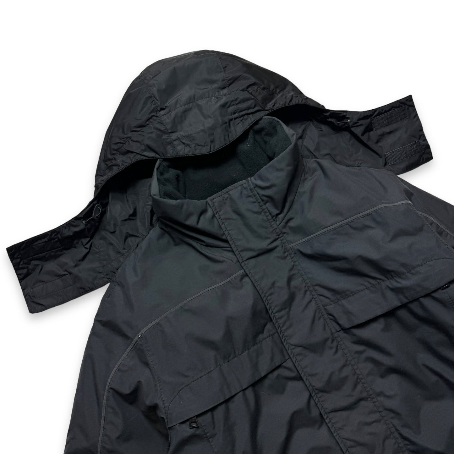 Early 2000's Prada Mainline Gore-Tex Jet Black Skii Jacket - Large / Extra Large