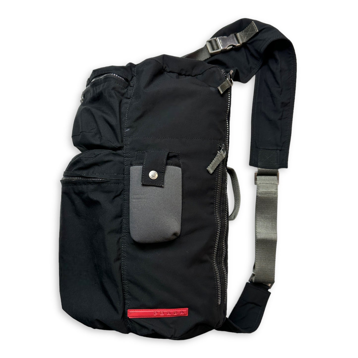 Sac à bandoulière multi-poches Prada Sport du début des années 2000