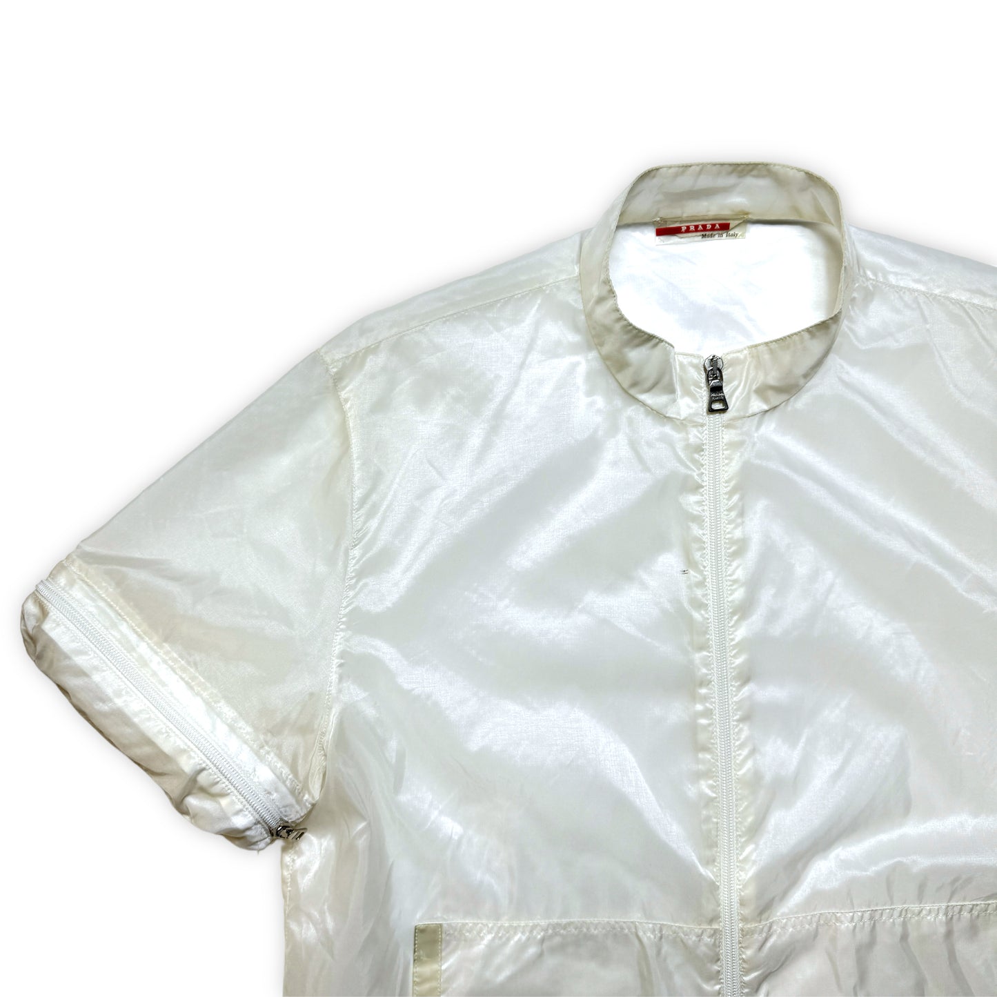 SS99' Veste semi-transparente en polyuréthane 2 en 1 Prada Sport - Grand / Extra Large