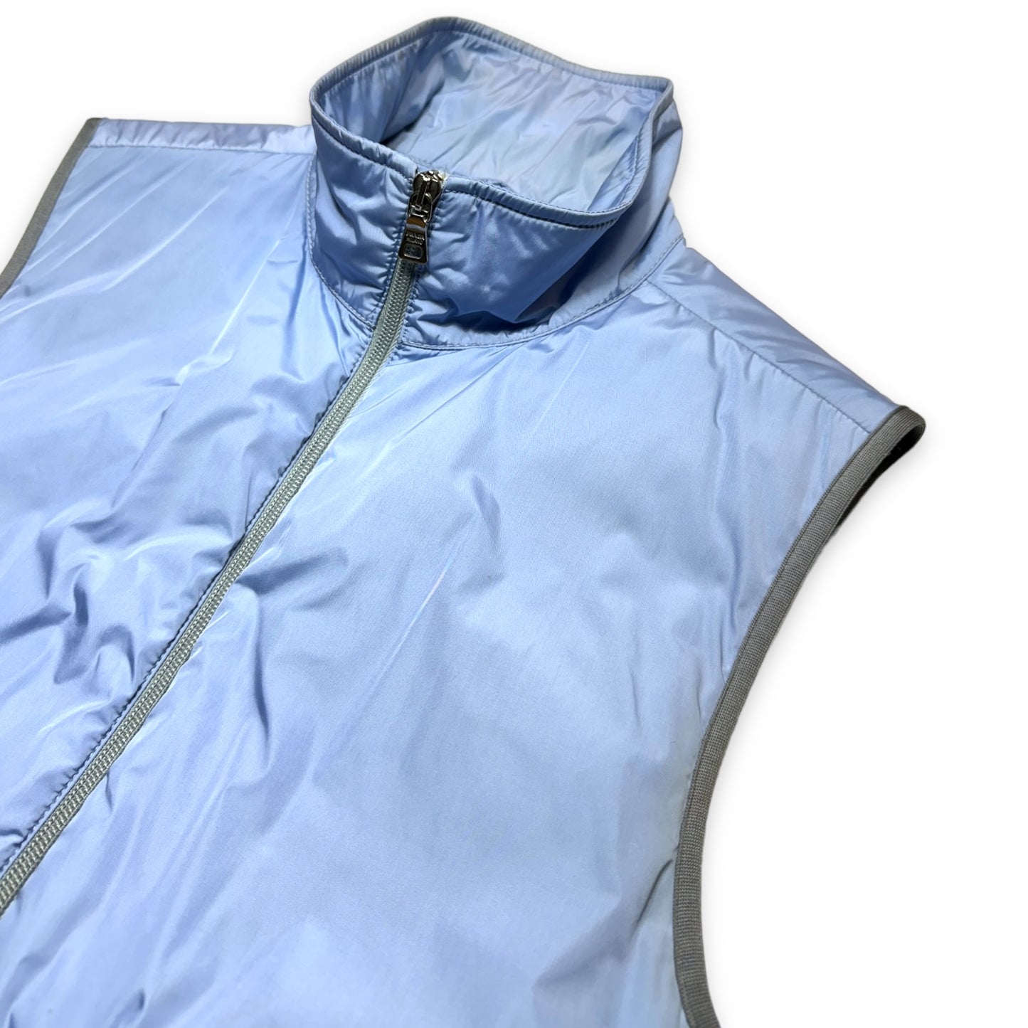 SS99' Prada Sport Baby Blue Padded Nylon Bondage Strap Vest - Medium