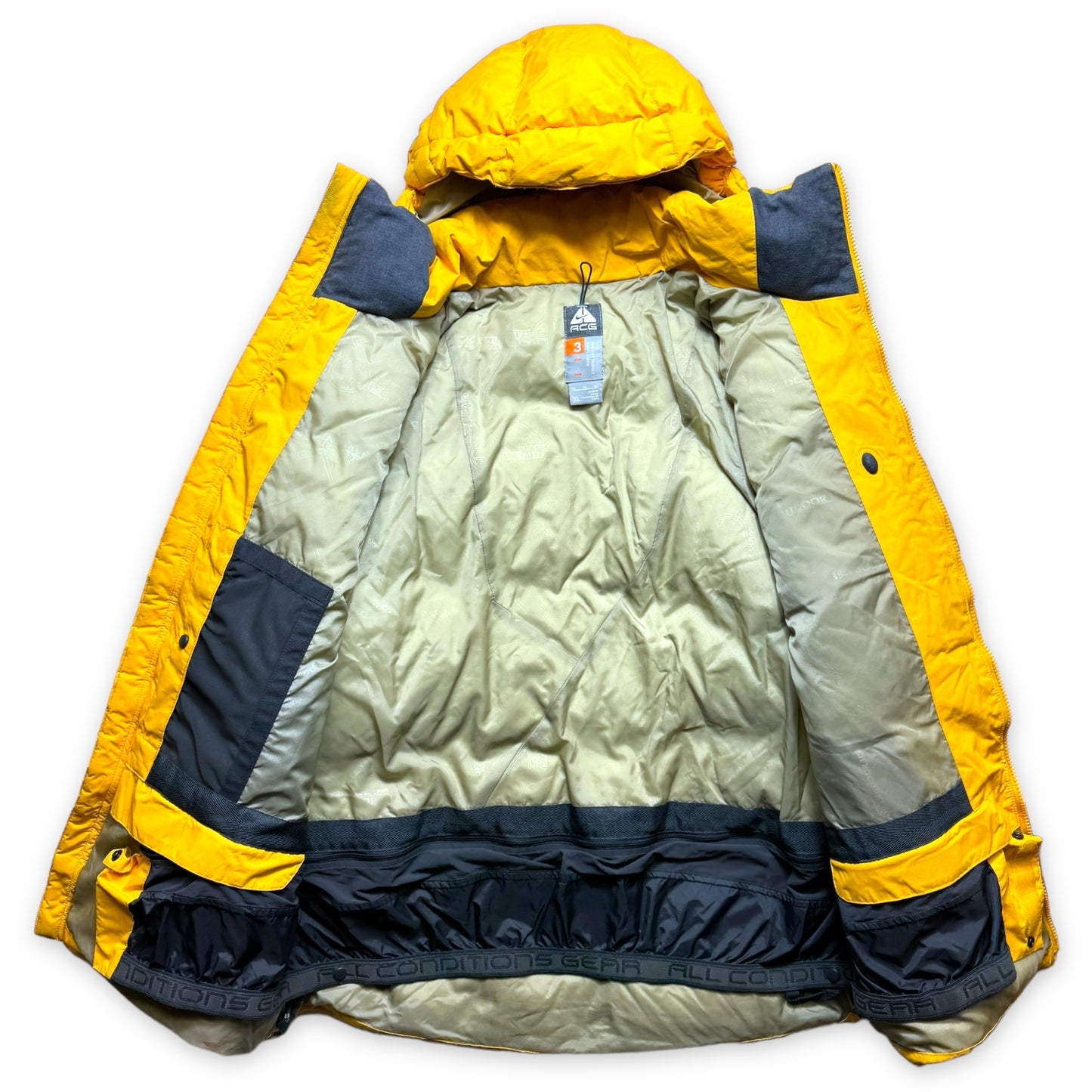 Early 2000's Nike ACG Sunflower Yellow Puffer Jacket - Extra Large / Extra Extra Large
