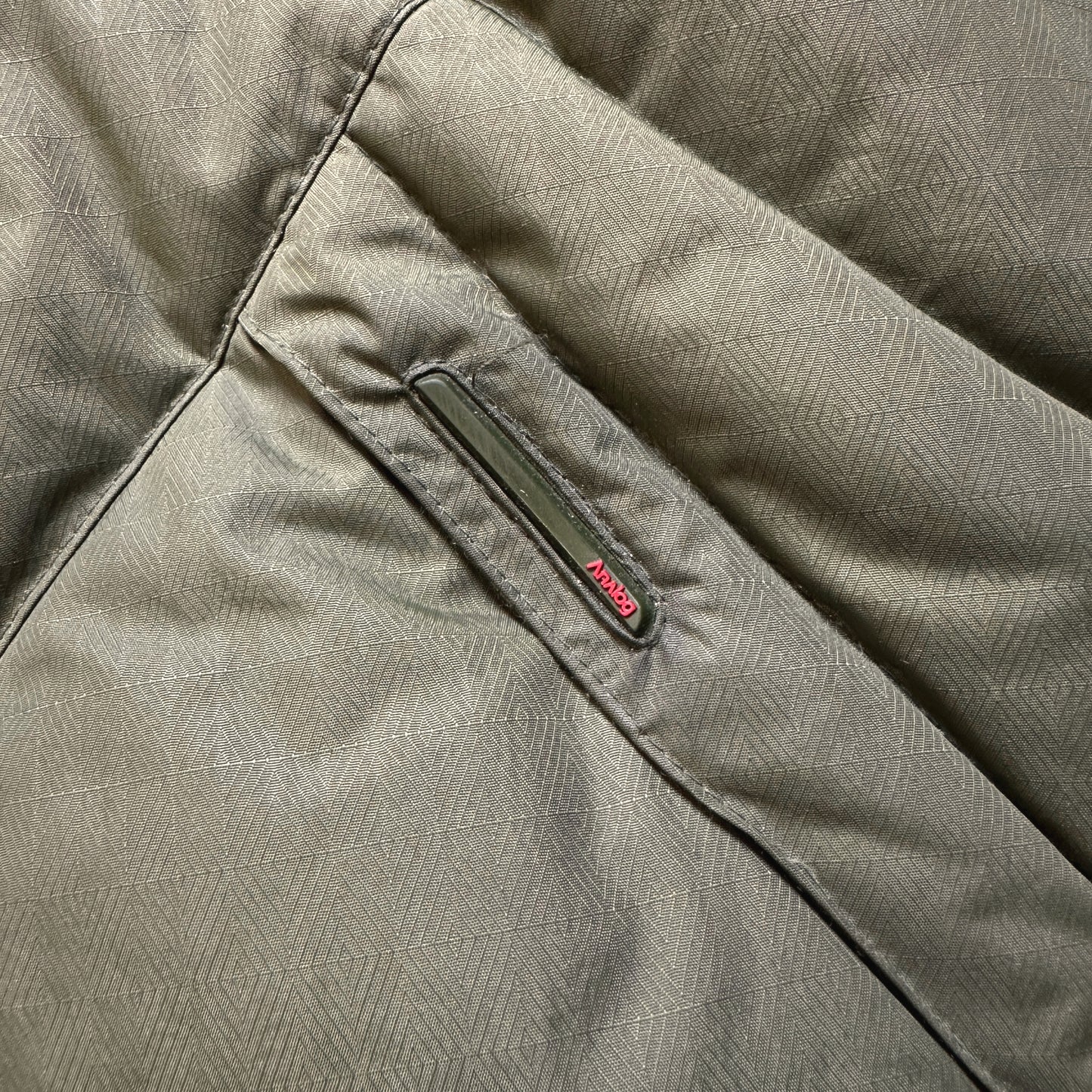 Analog Green Rip-Stop Multi-Pocket Puffer