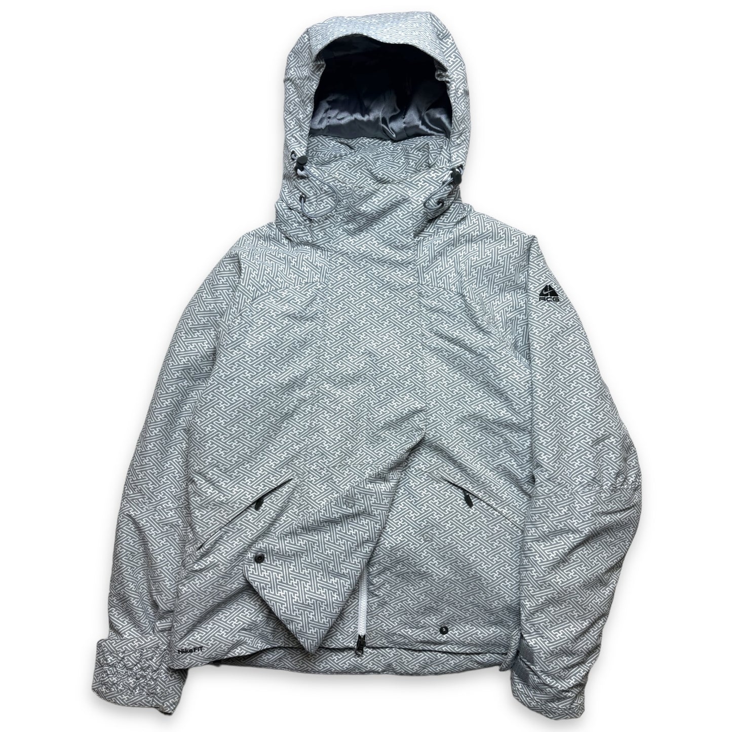 Early 2000's Nike ACG Aztek Graphic Stash Pocket Padded Jacket - Small / Medium