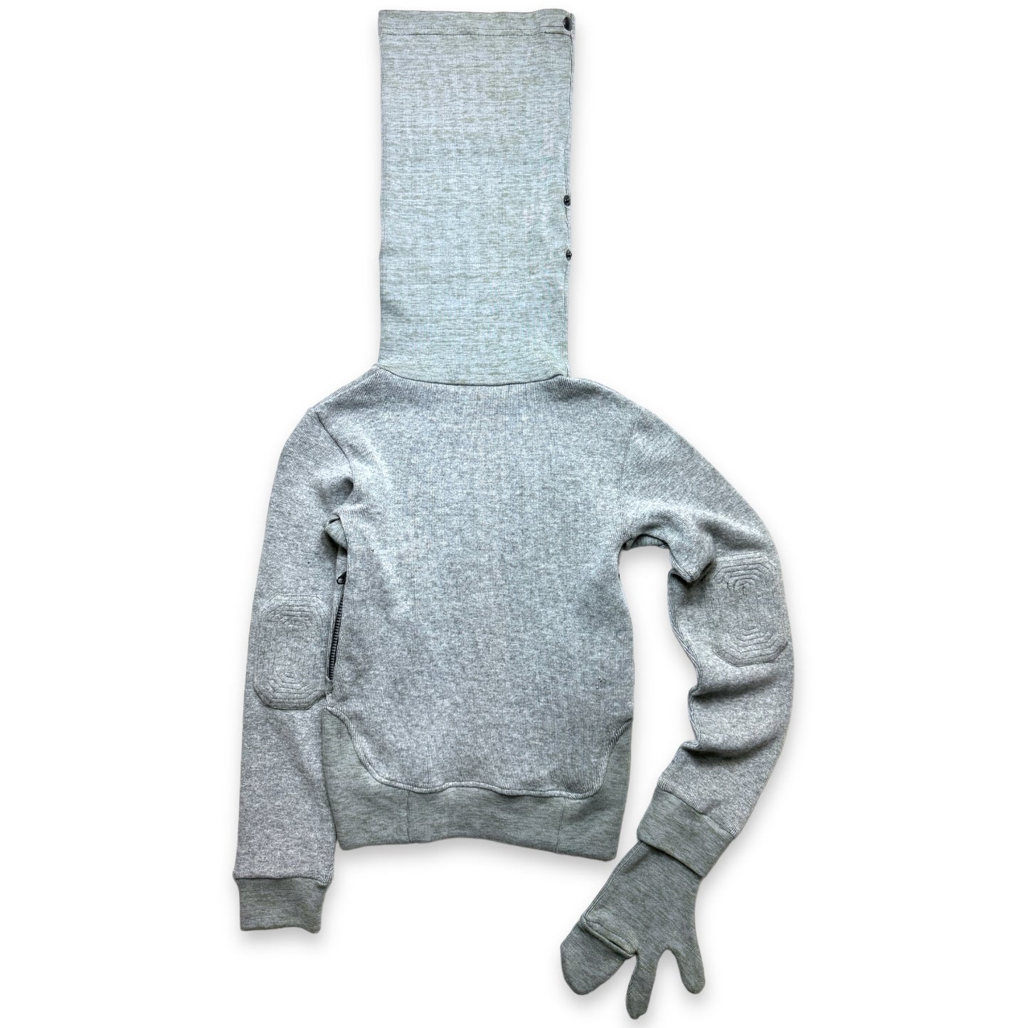1990's Maharishi Roll Neck Knitted Pullover w/Built-In Removable Glove