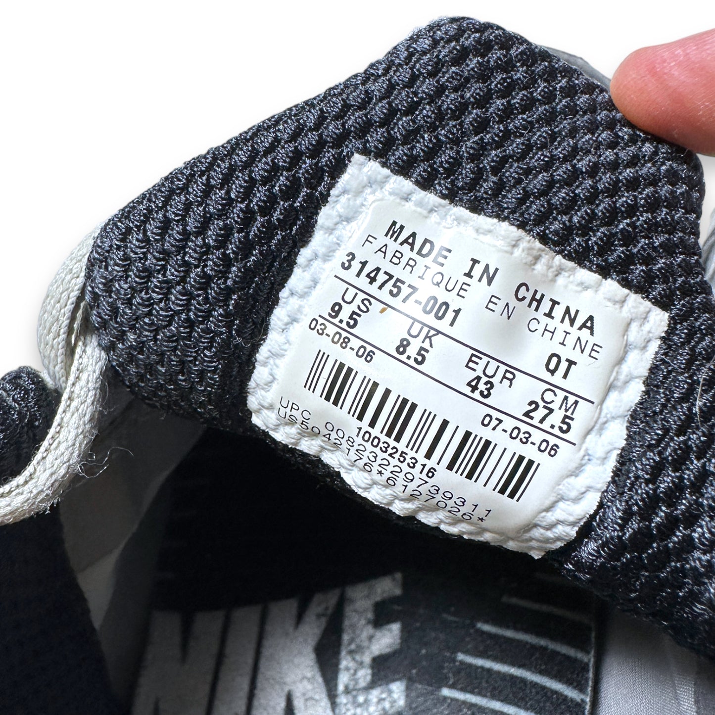 2006 Nike TL2.5 Noir/Argent/Gris - UK8.5 / US9.5