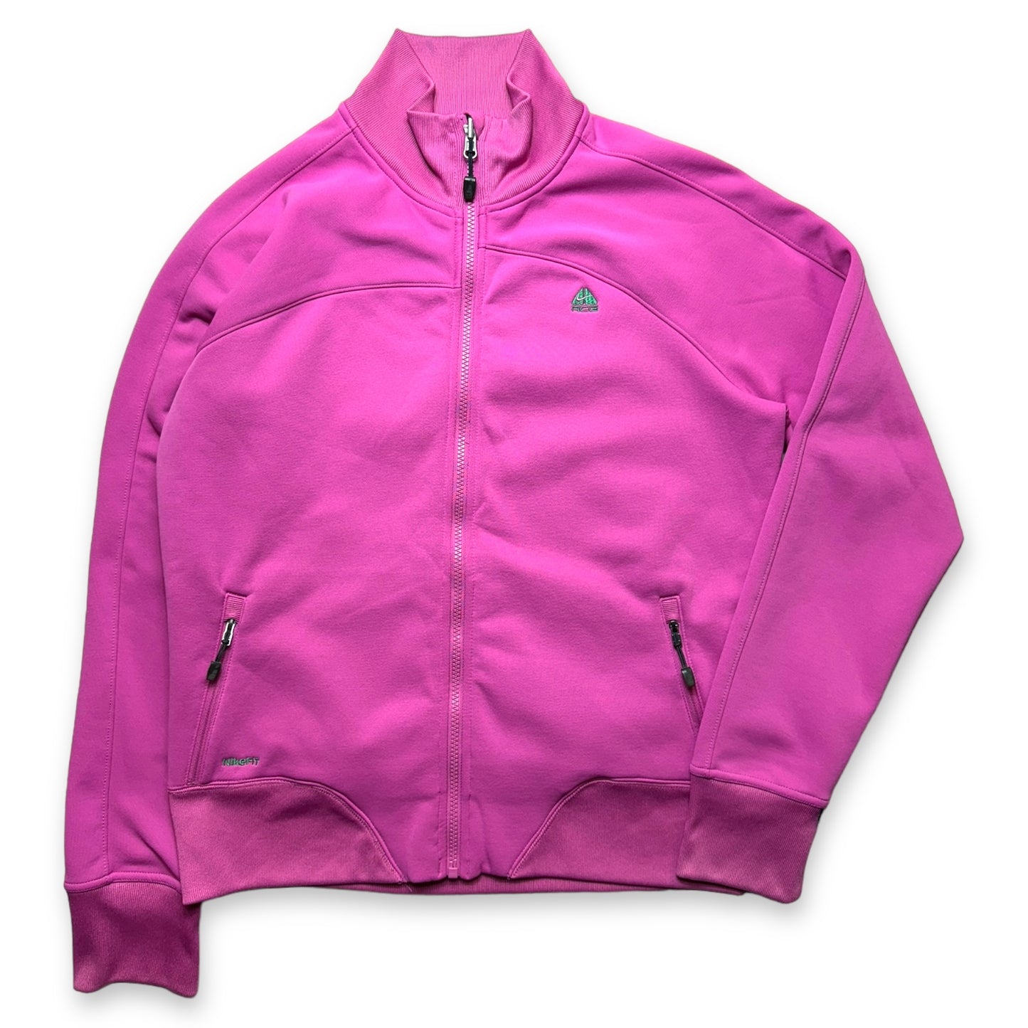 Early 2000's Nike ACG 2in1 Beige/Fluorescent Pink Tri-Pocket Jacket - Small / Medium