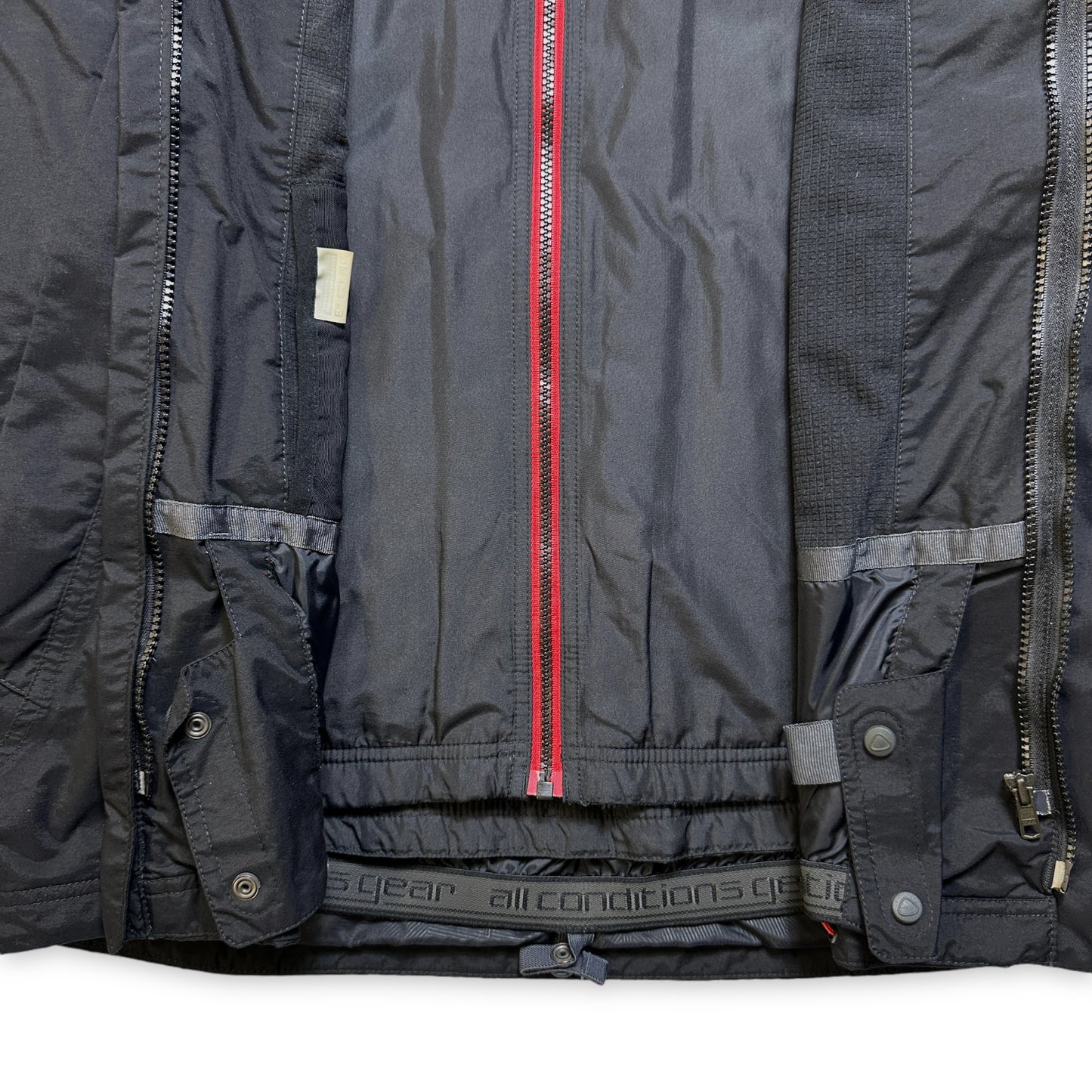 Veste rembourrée Nike ACG Noir/Rouge 2in1 du début des années 2000 - Moyenne