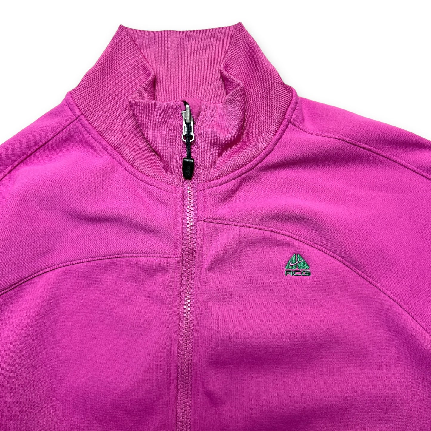 Early 2000's Nike ACG 2in1 Beige/Fluorescent Pink Tri-Pocket Jacket - Small / Medium