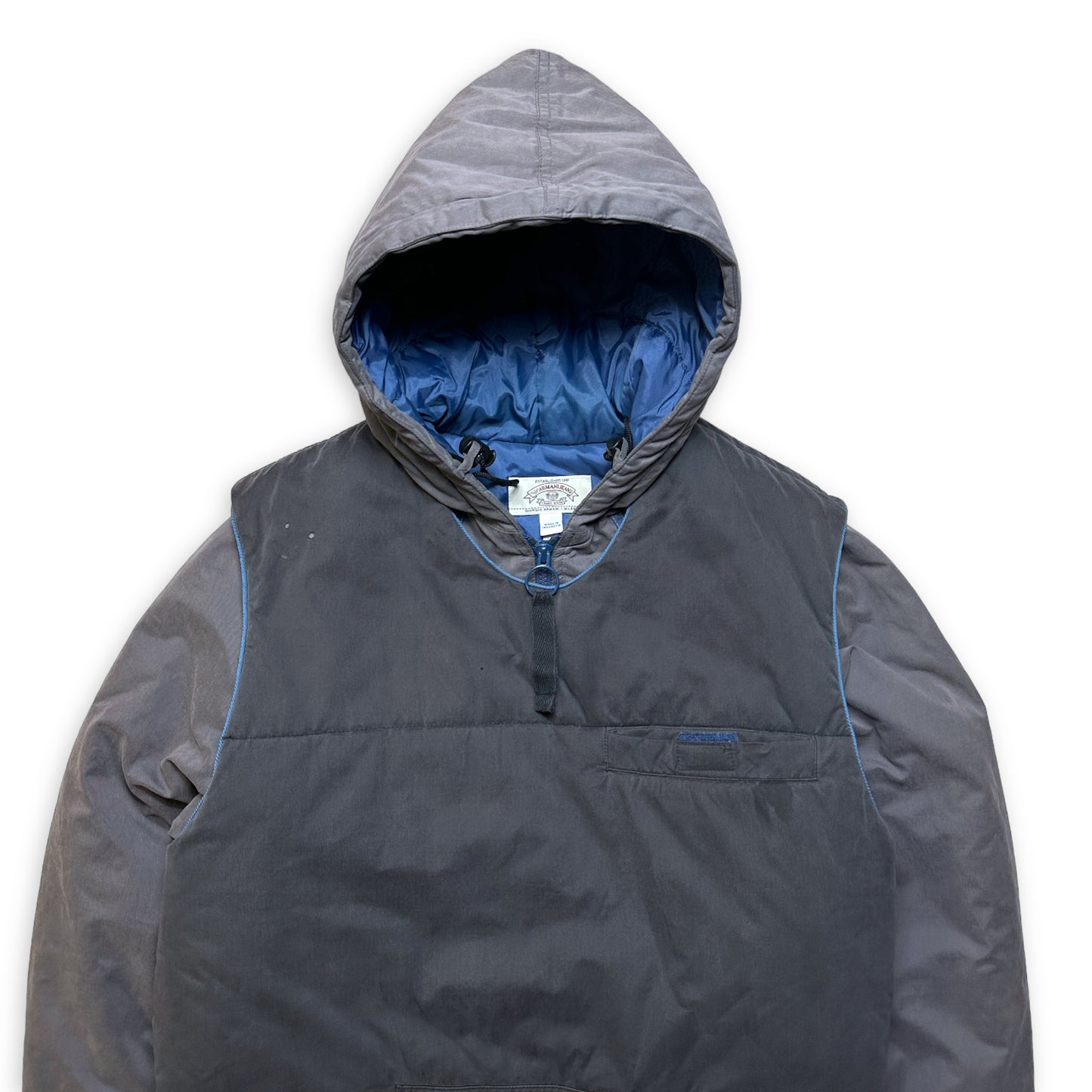 1990's Emporio Armani Padded Pullover Jacket - Extra Large