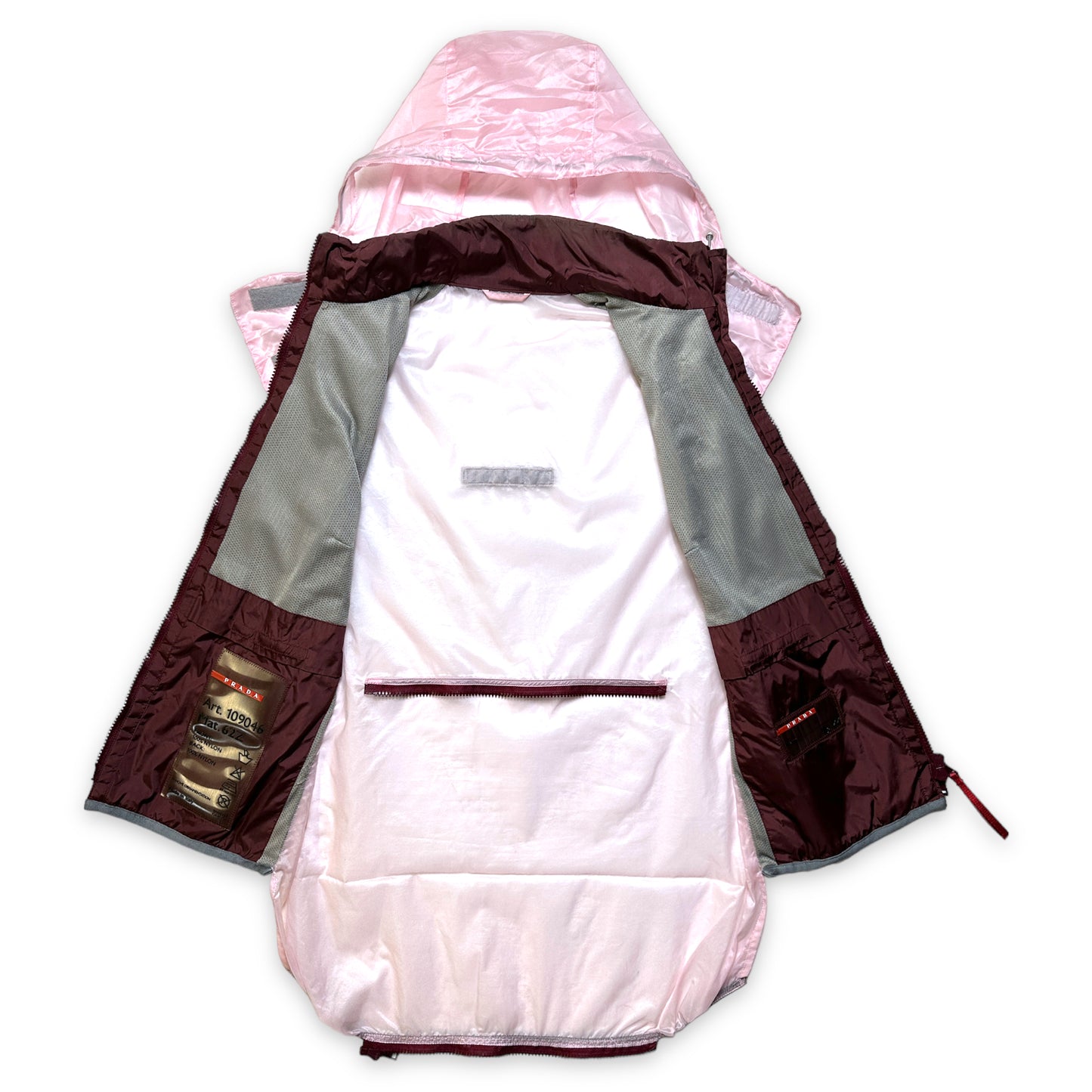 SS00' Prada Sport Gilet Bordeaux/Rose - UK6-8