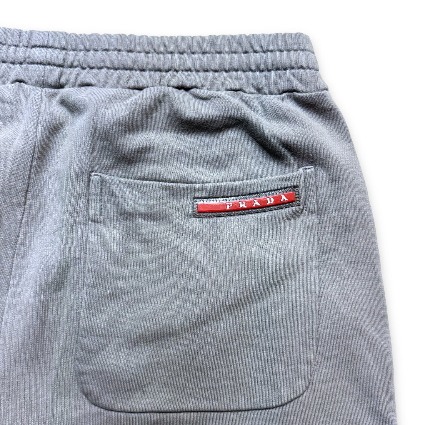 Prada Linea Rossa Grey Jogger Shorts - Small