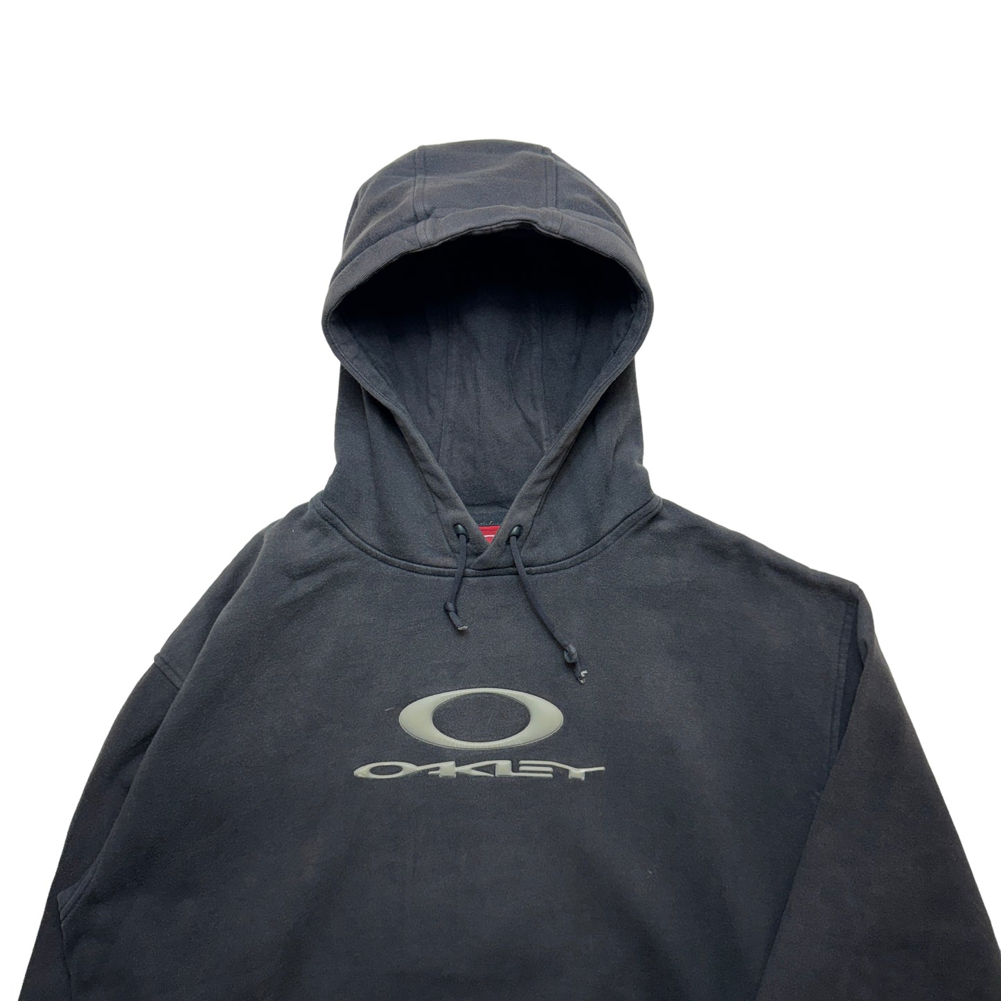 Early 2000's Oakley Black Washed Out Hoodie - Large / Extra Large
